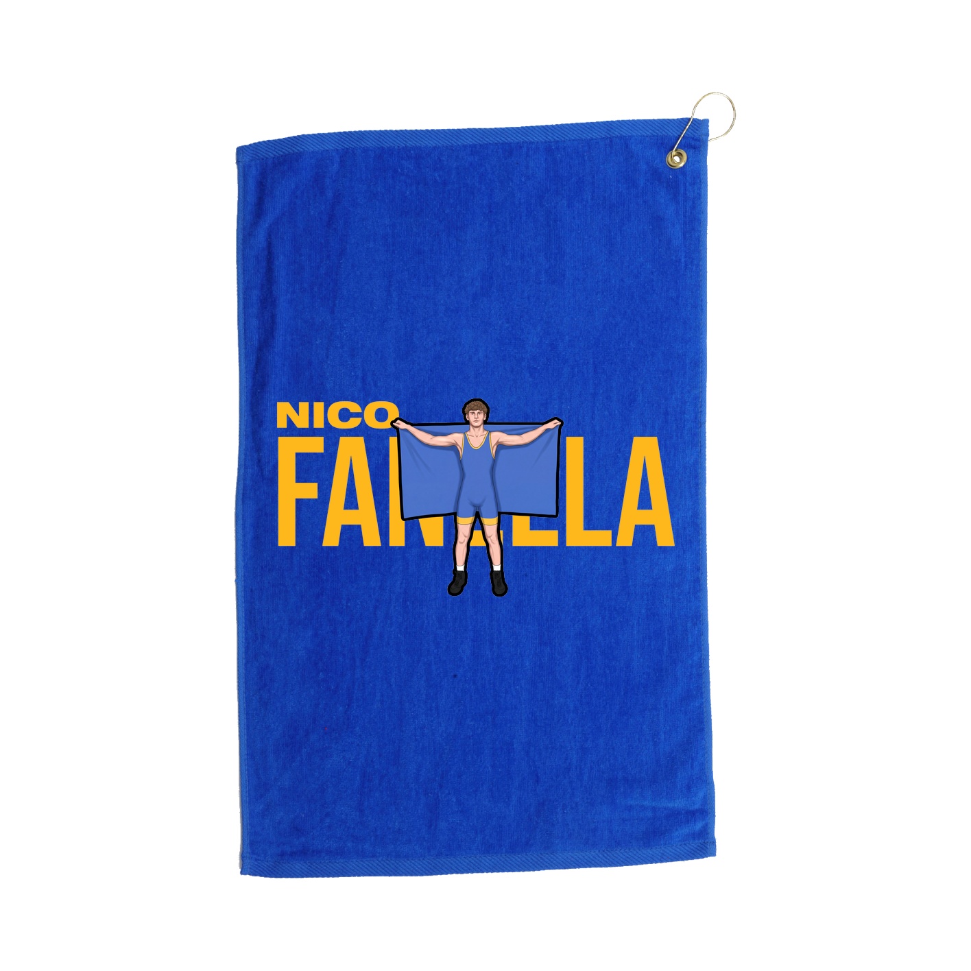 Golf Towel — Player Name in Royal