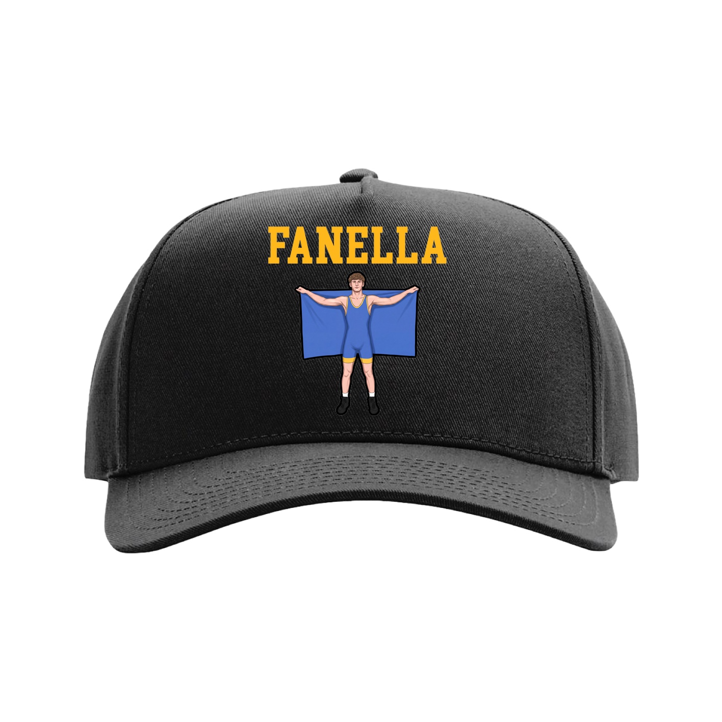 Full Fabric Five-Panel Champ Cap — Shirsey in Black