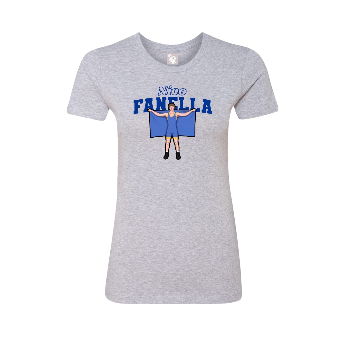 Womens Tee — Name Arch in Grey