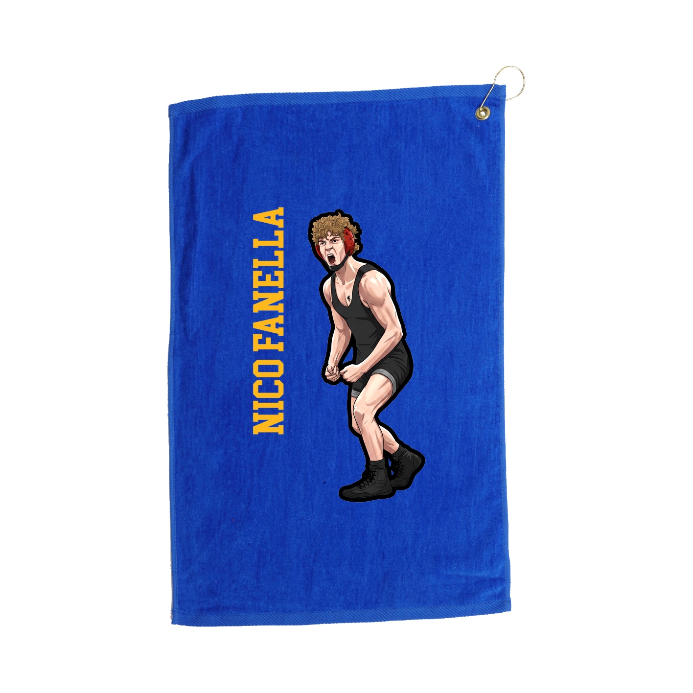 Golf Towel — Name Vertical in Royal