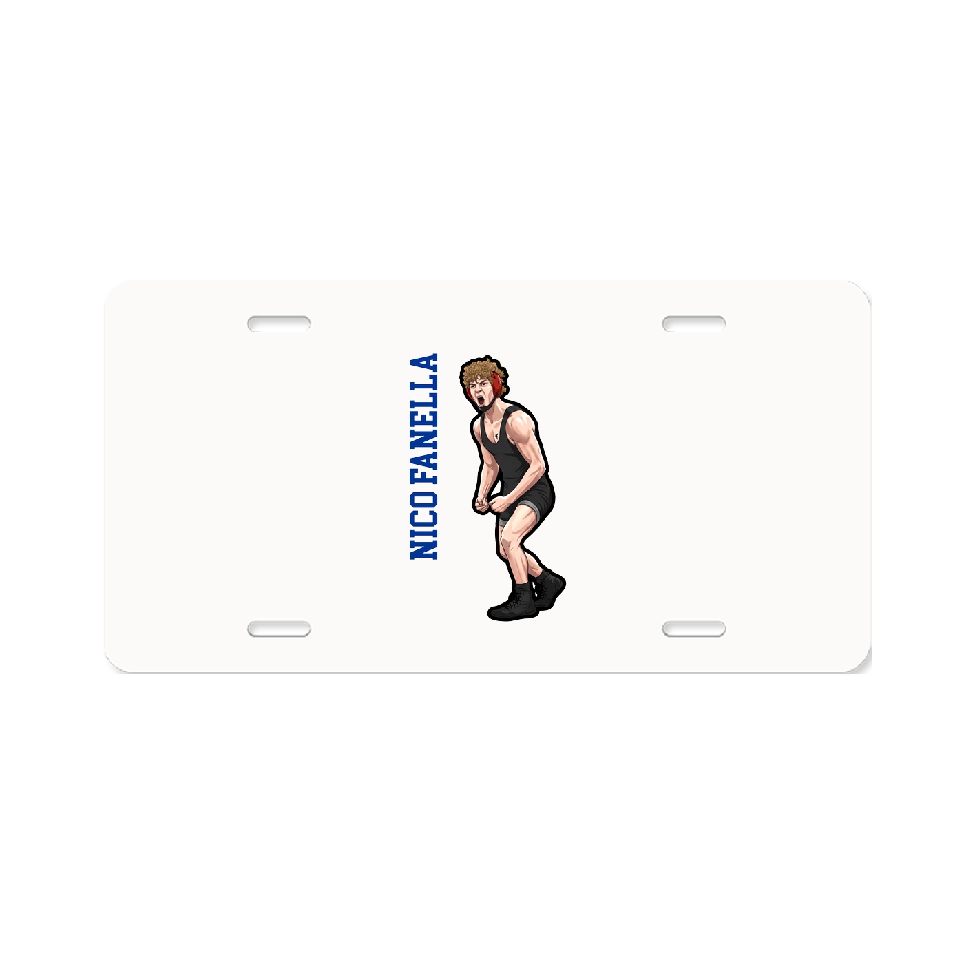 License Plate — Name Vertical in Classic