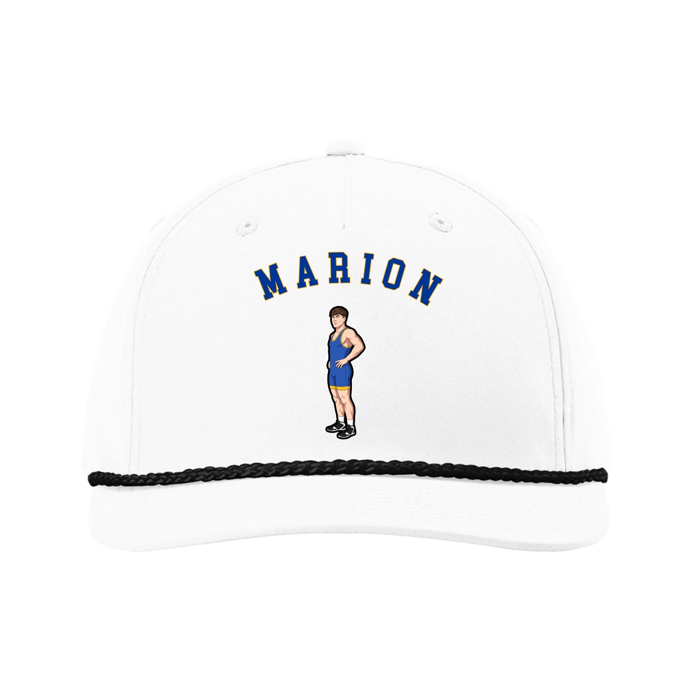 Five-Panel Classic Rope Cap — Shirsey Arch in White