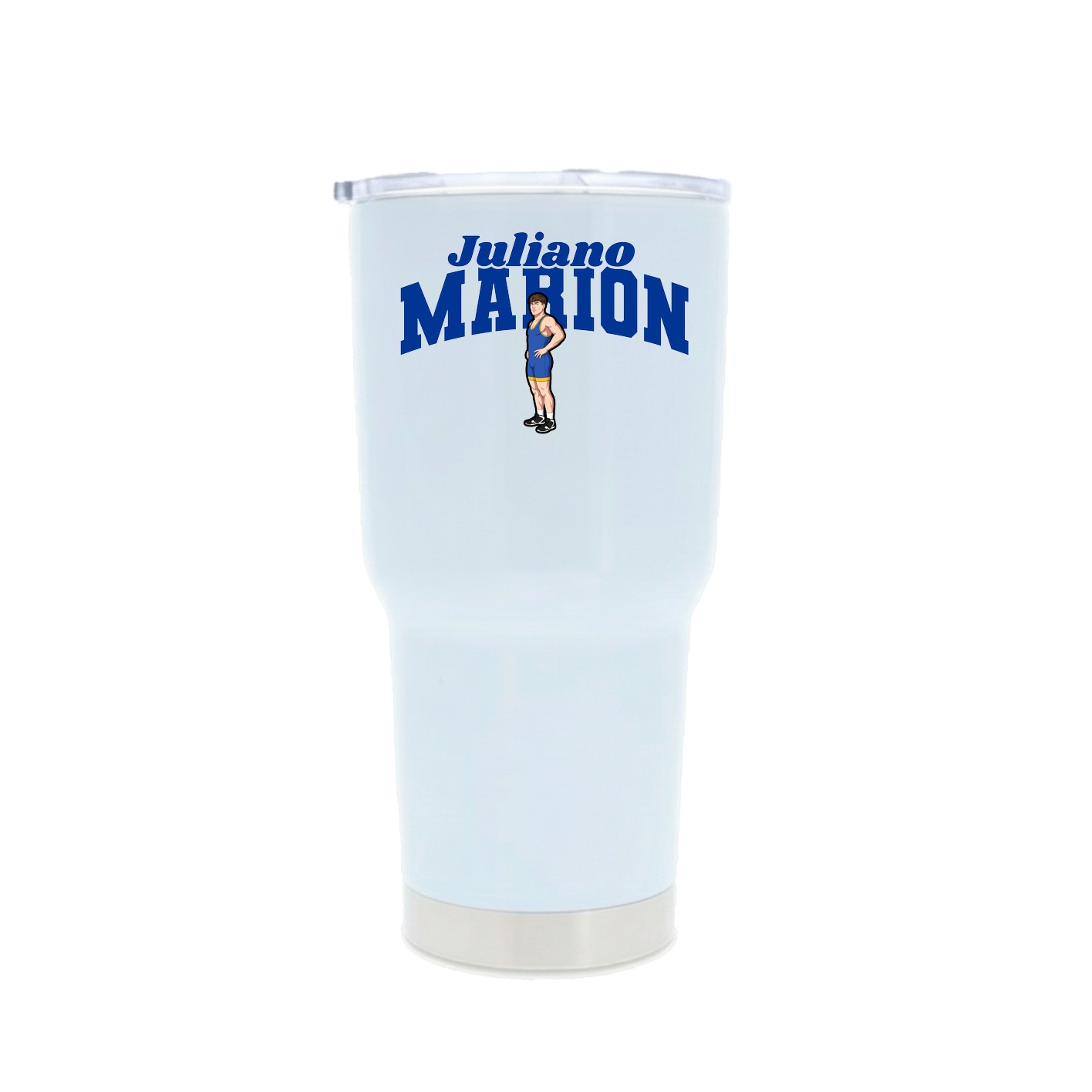 30oz Stainless Steel Tumbler — Signature Arch in White