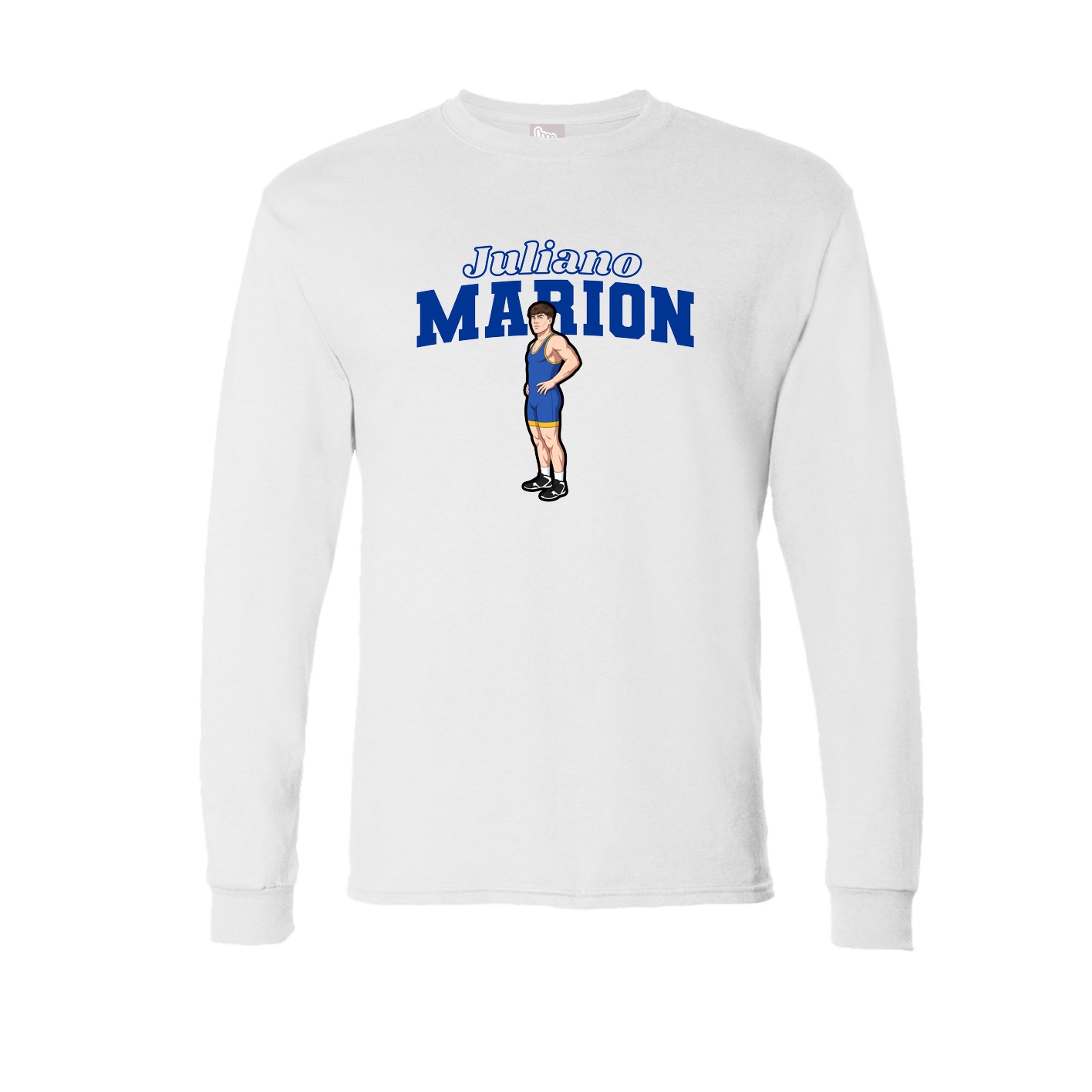 Long Sleeve Tee — Name Arch in White
