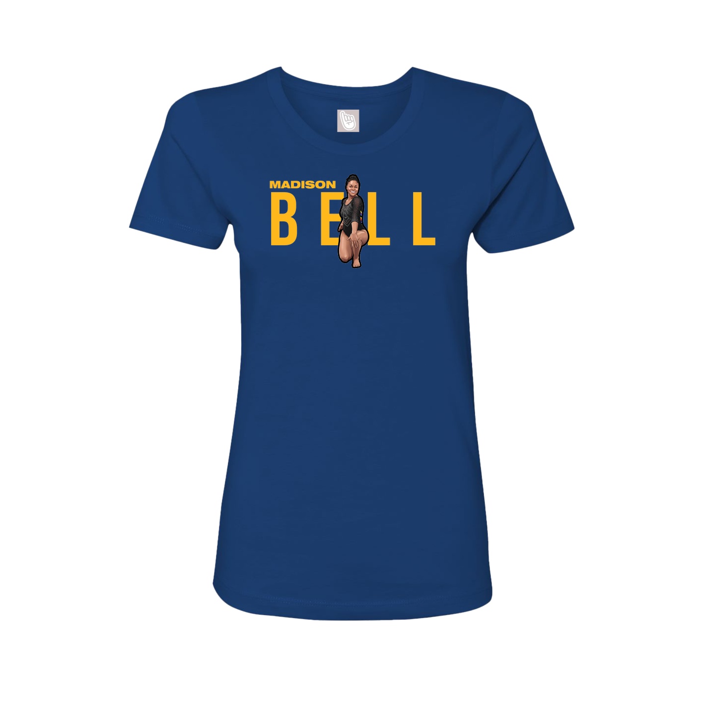 Fitted Women's Tee — Player Name in Royal