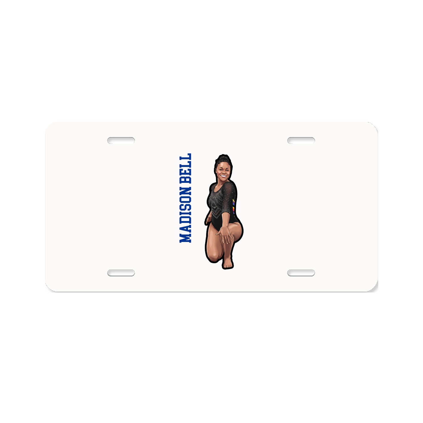 License Plate — Name Vertical in Classic