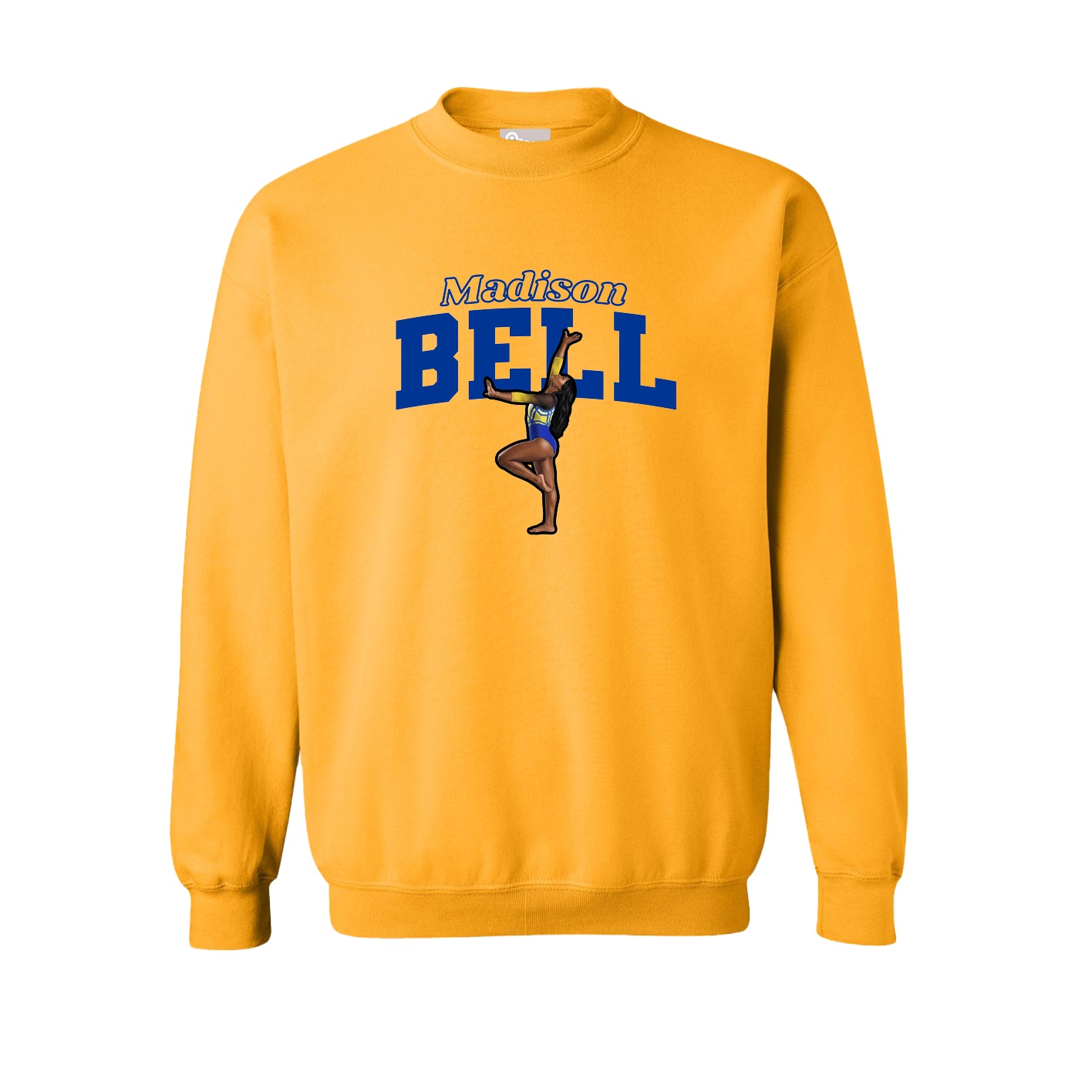 Fleece Crew — Name Arch in Gold