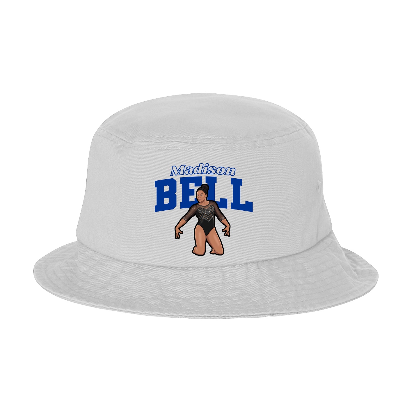 Bucket Cap — Name Arch in White