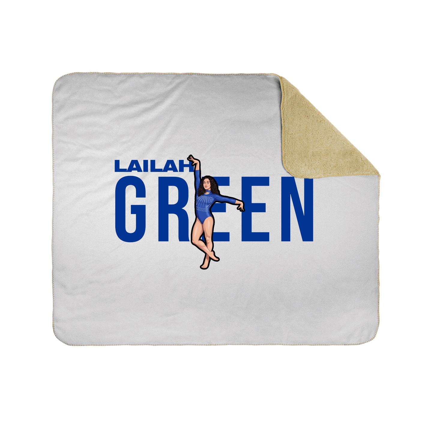 Throw Blanket — Player Name in White