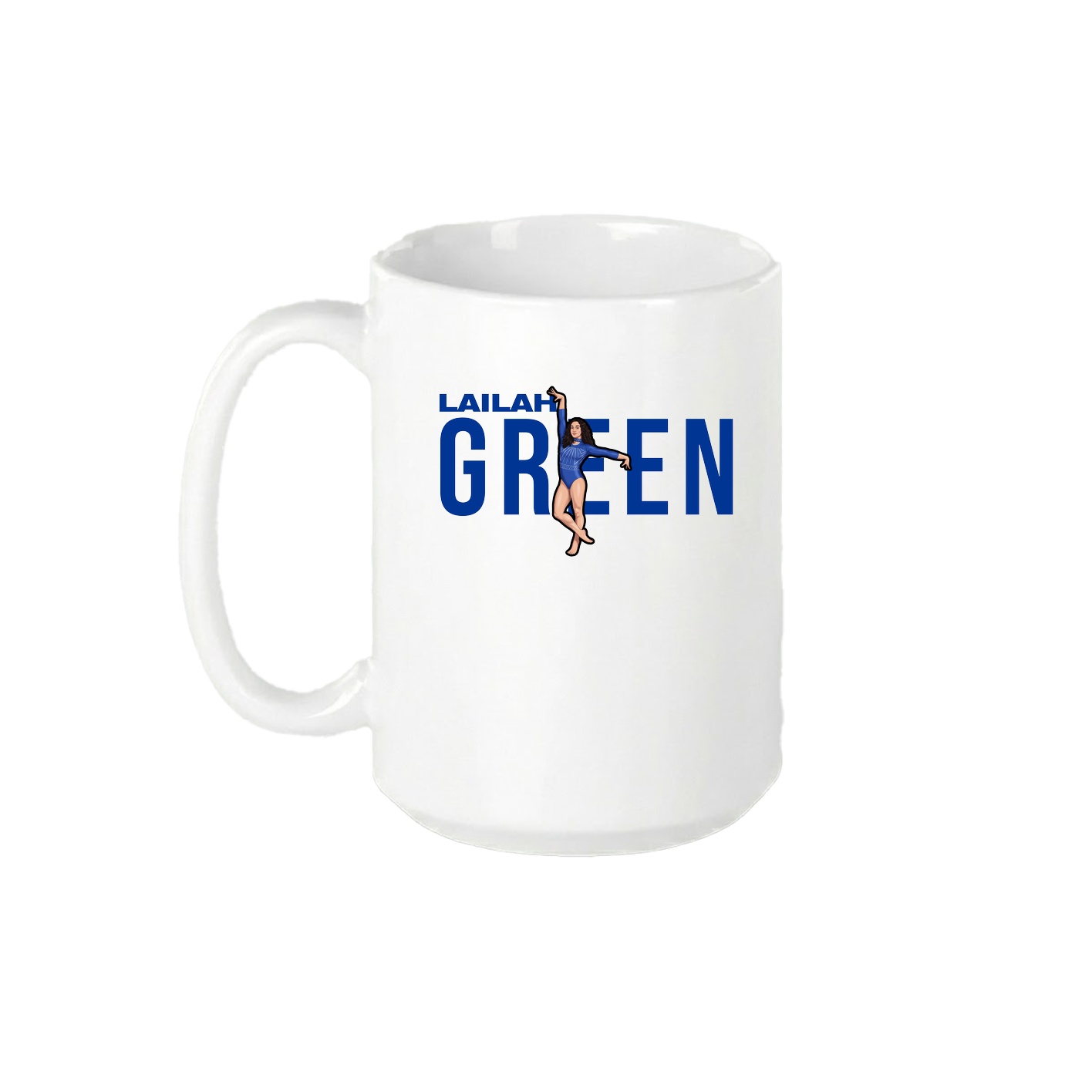 15oz Coffee Mug — Player Name in White