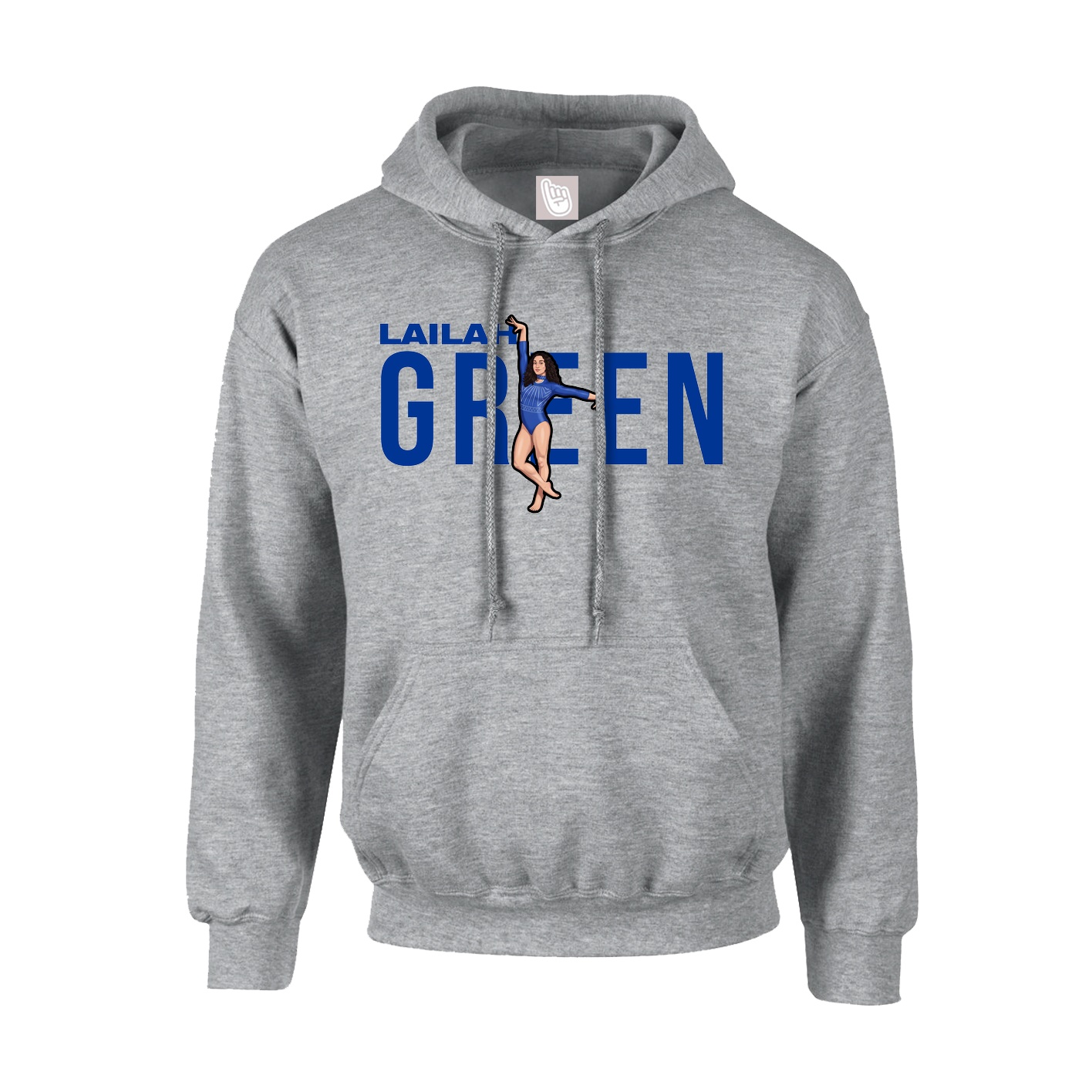 Hoodie — Player Name in Grey