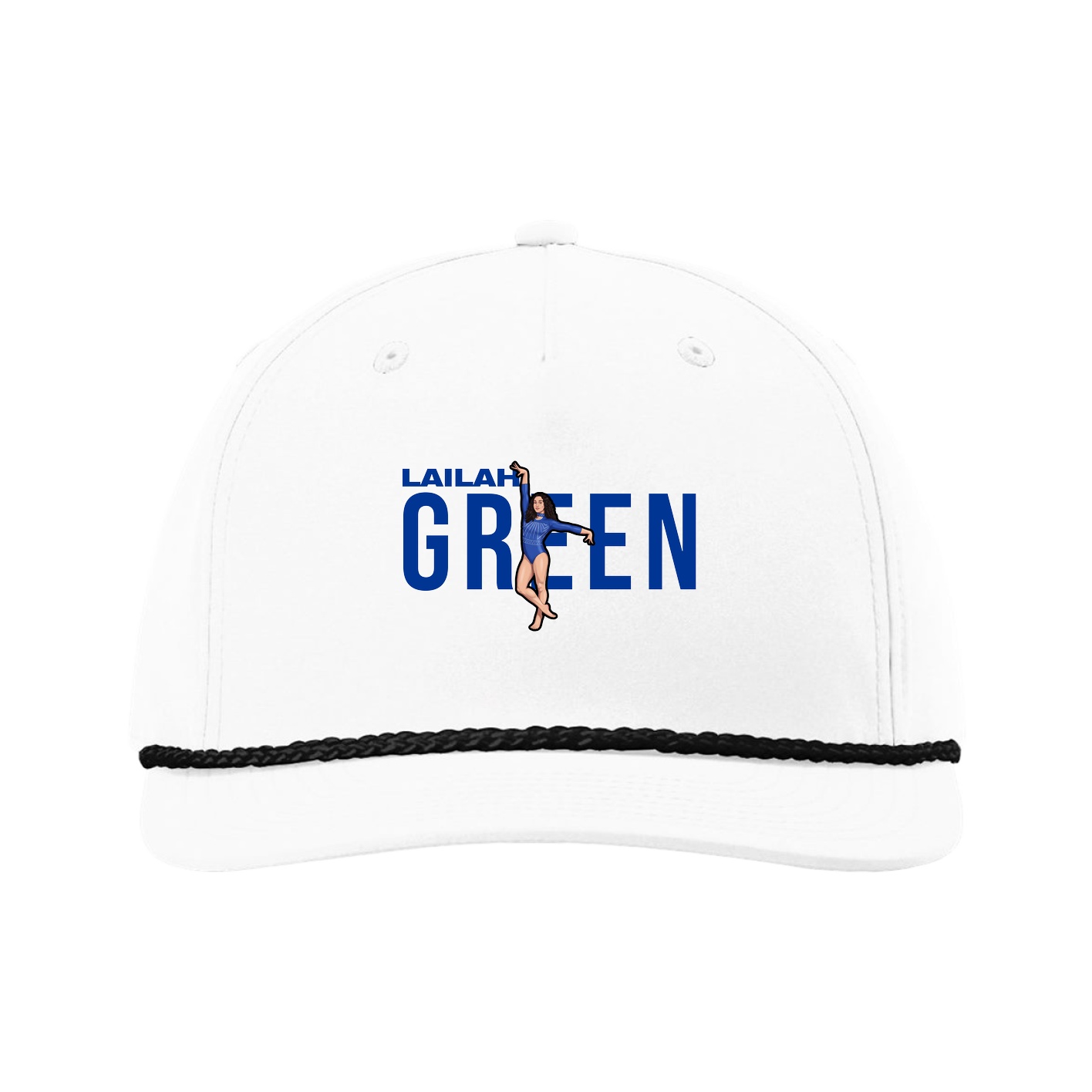 Five-Panel Classic Rope Cap — Player Name in White