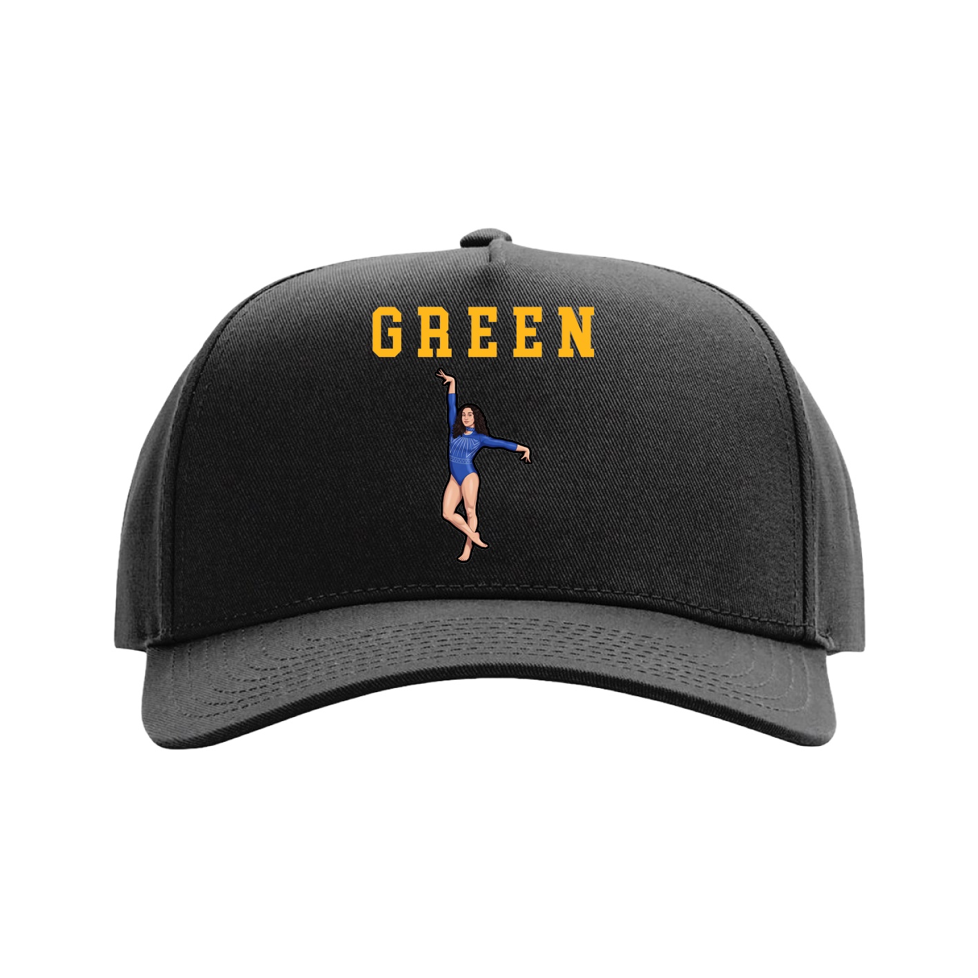 Full Fabric Five-Panel Champ Cap — Shirsey in Black