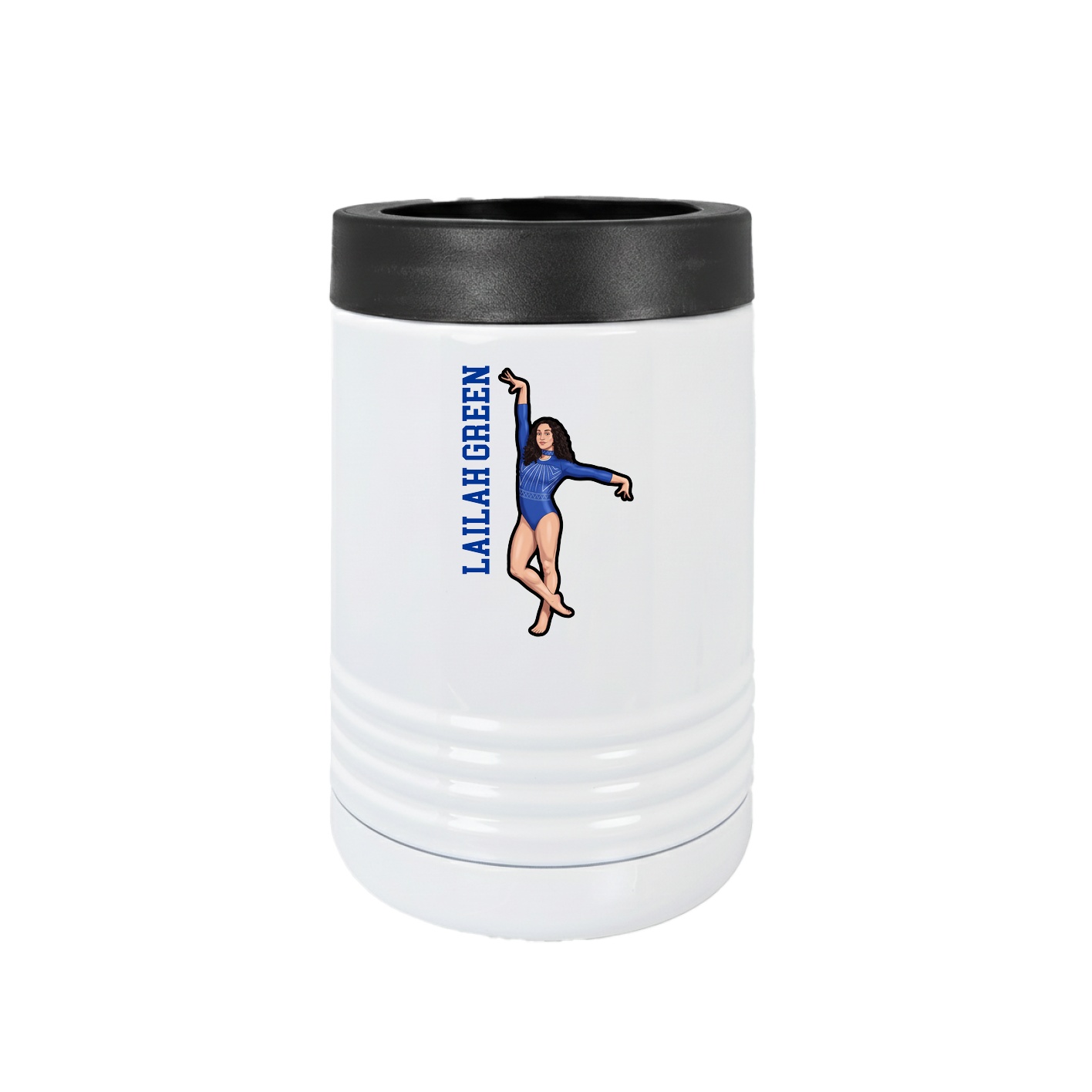 Beverage Holder — Name Vertical in White