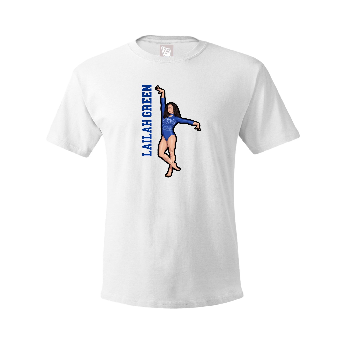 Tee — Name Vertical in White