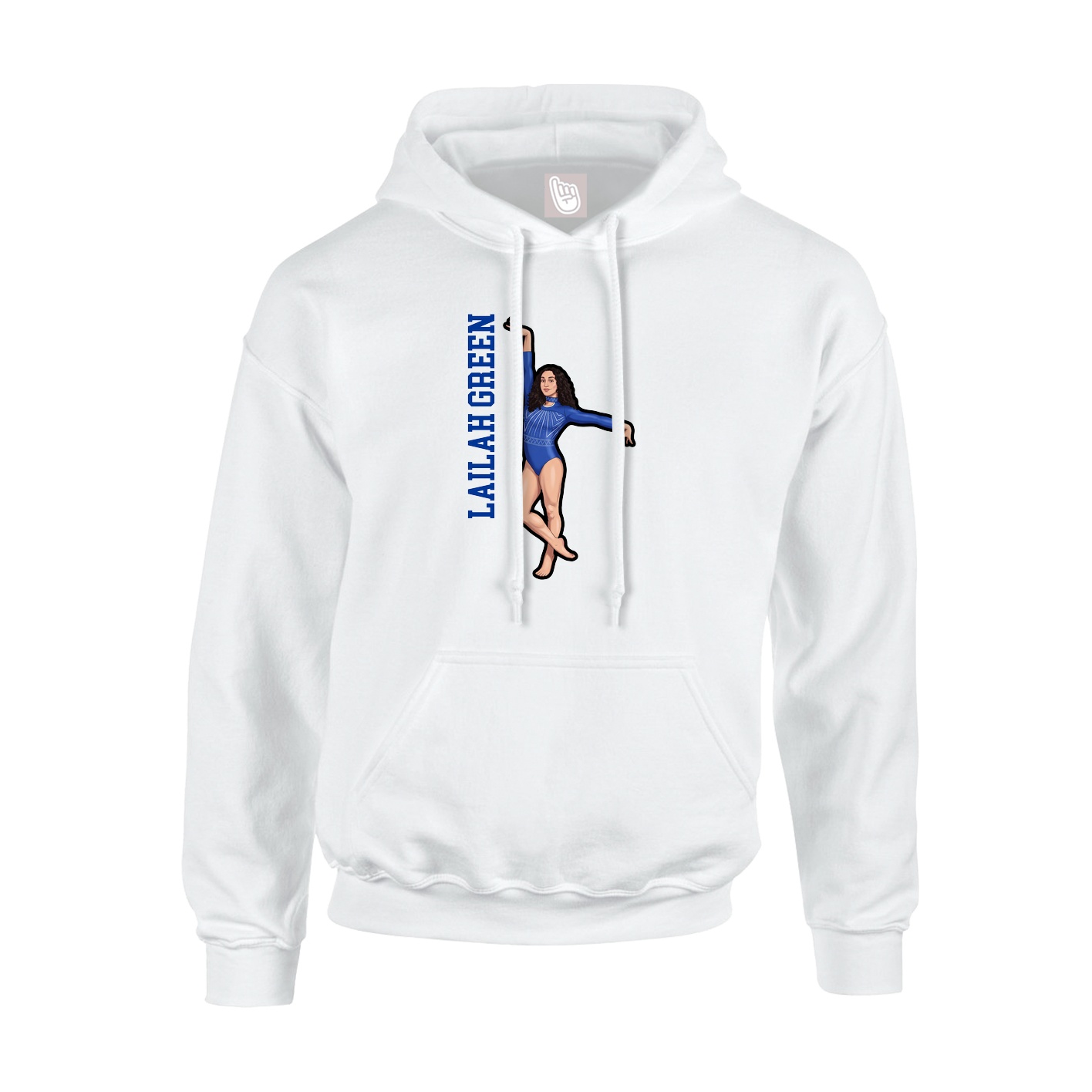Hoodie — Name Vertical in White