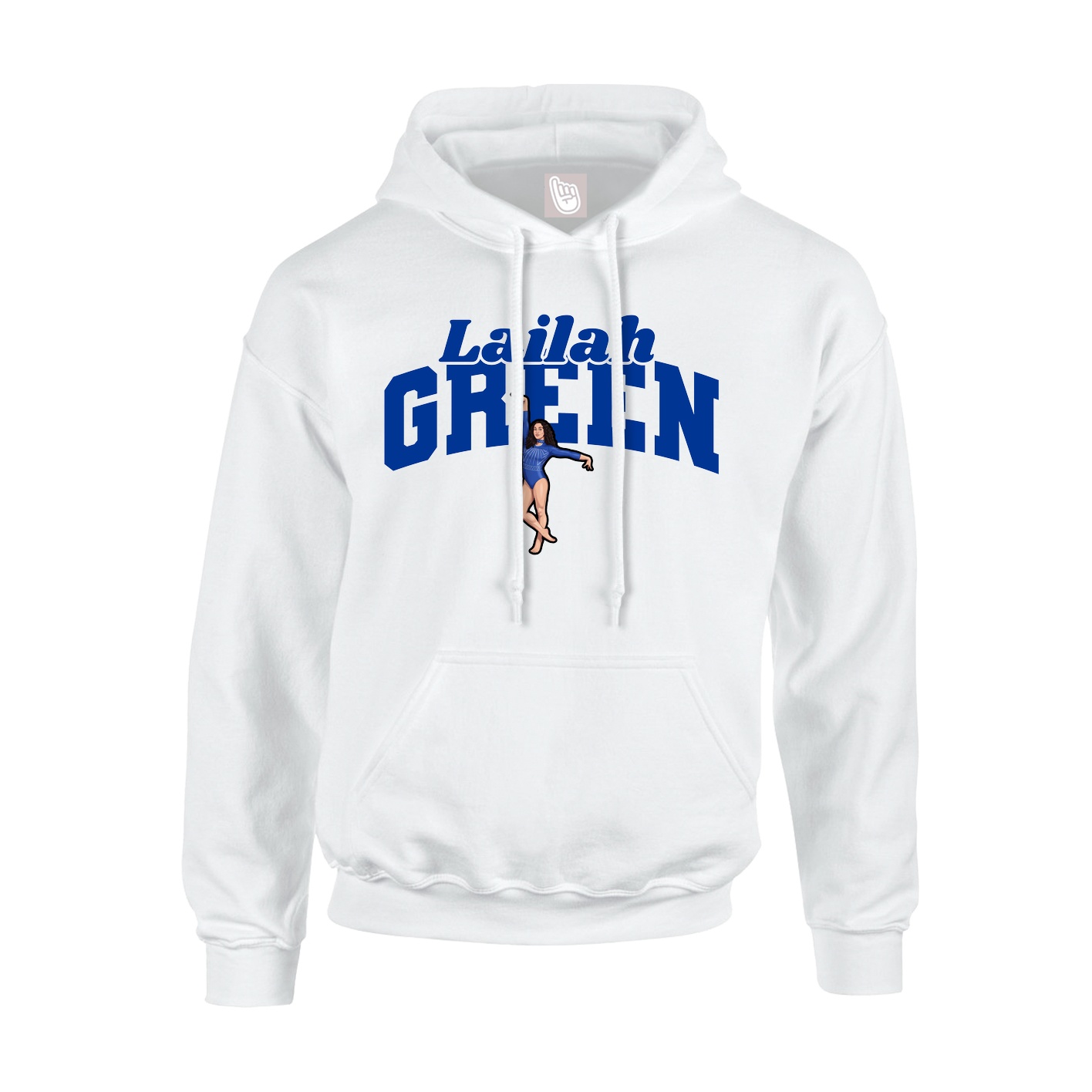 Youth Hoodie — Signature Arch in White