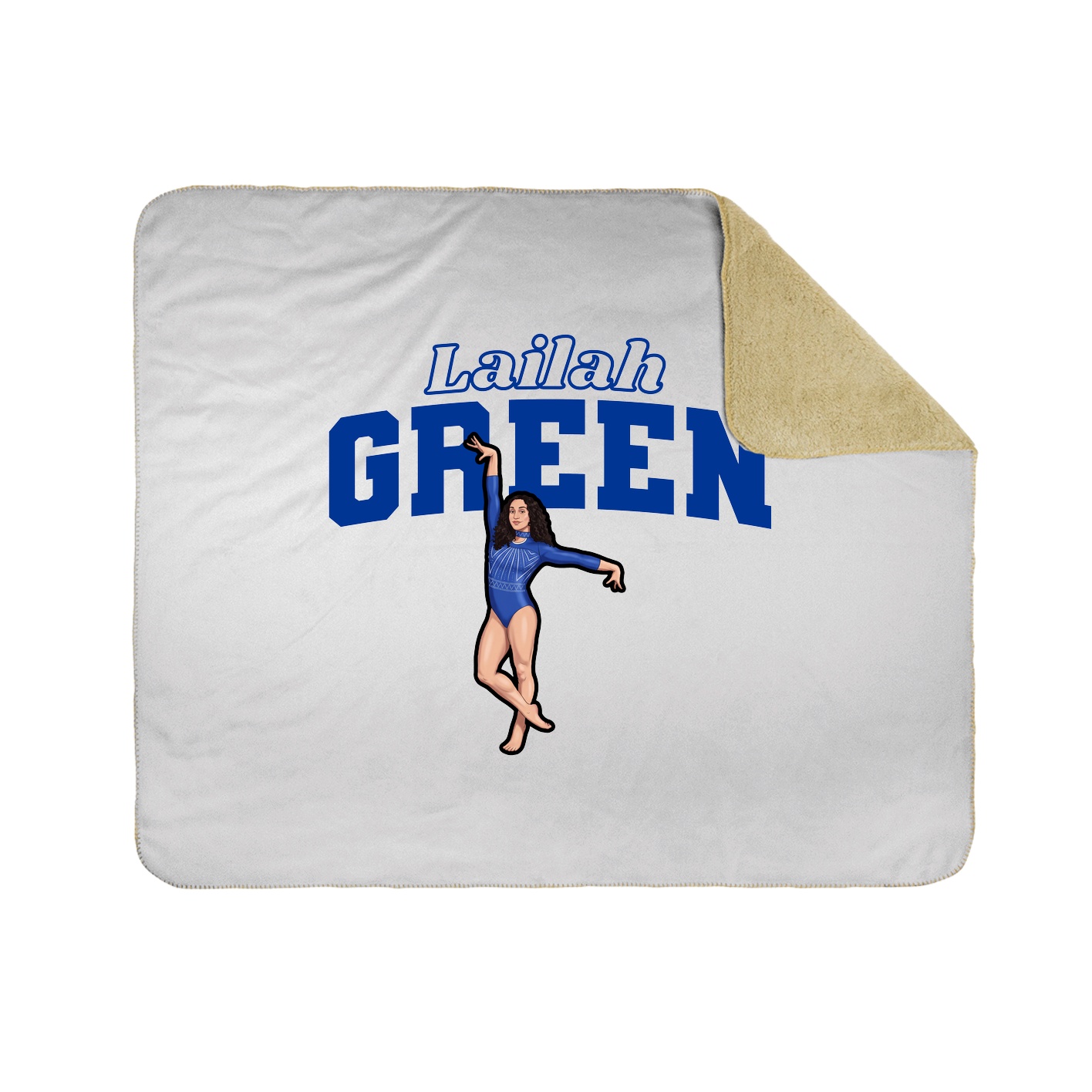Throw Blanket — Name Arch in White