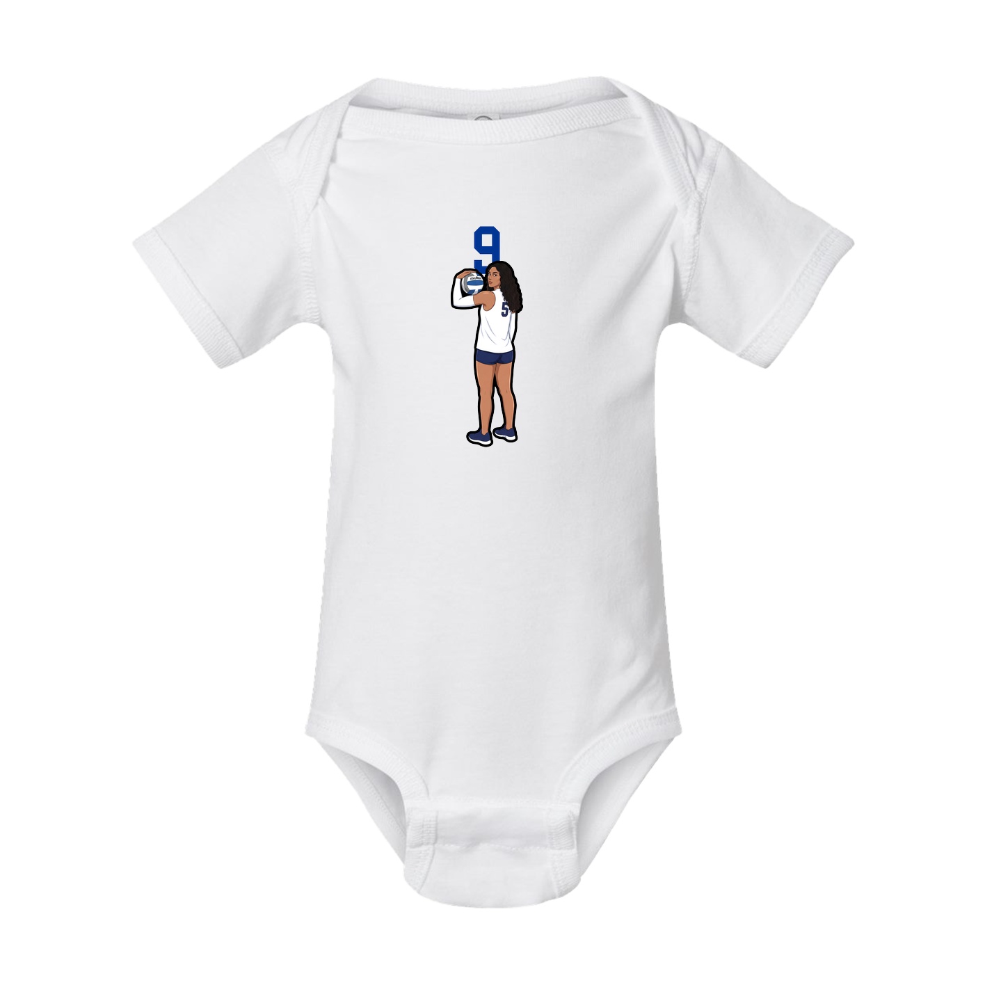 Baby Onesie — Number Top in White