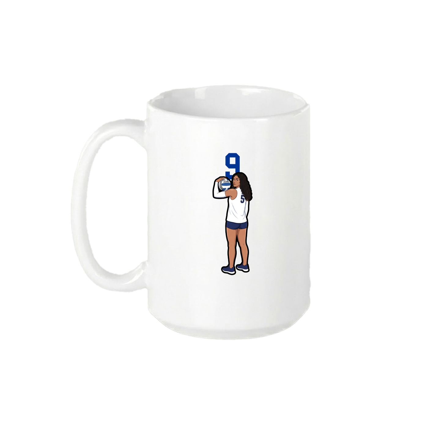 15oz Coffee Mug — Number Top in White