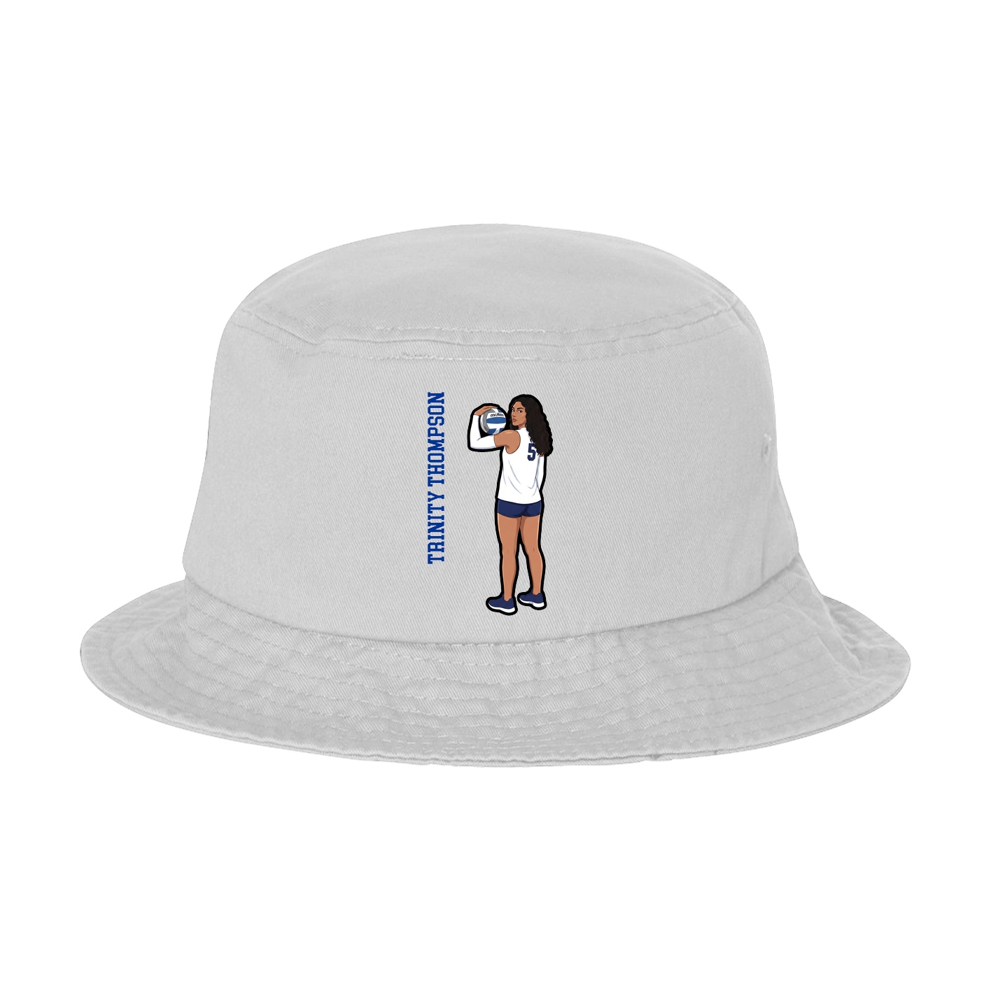 Bucket Cap — Name Vertical in White