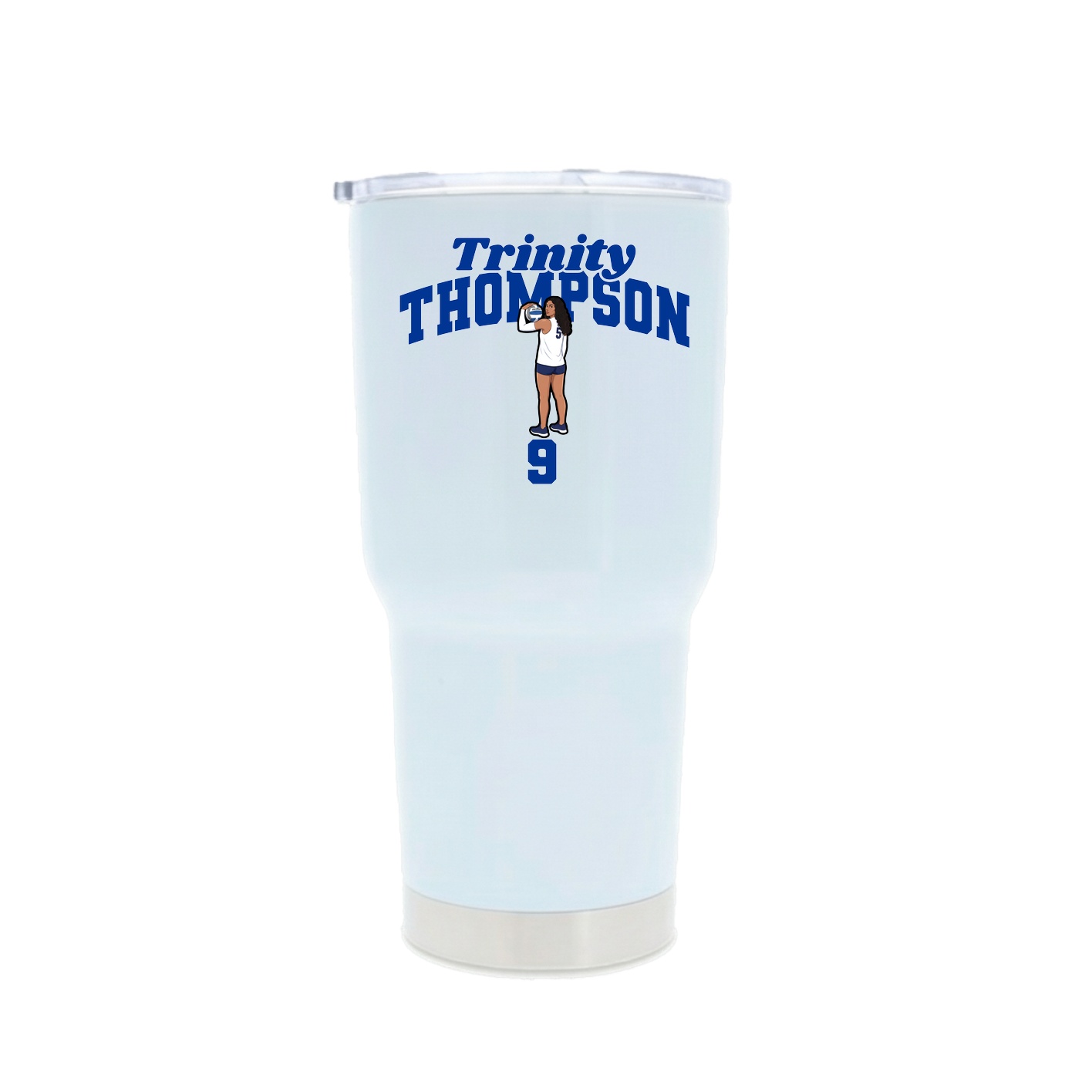 30oz Stainless Steel Tumbler — Signature Arch in White