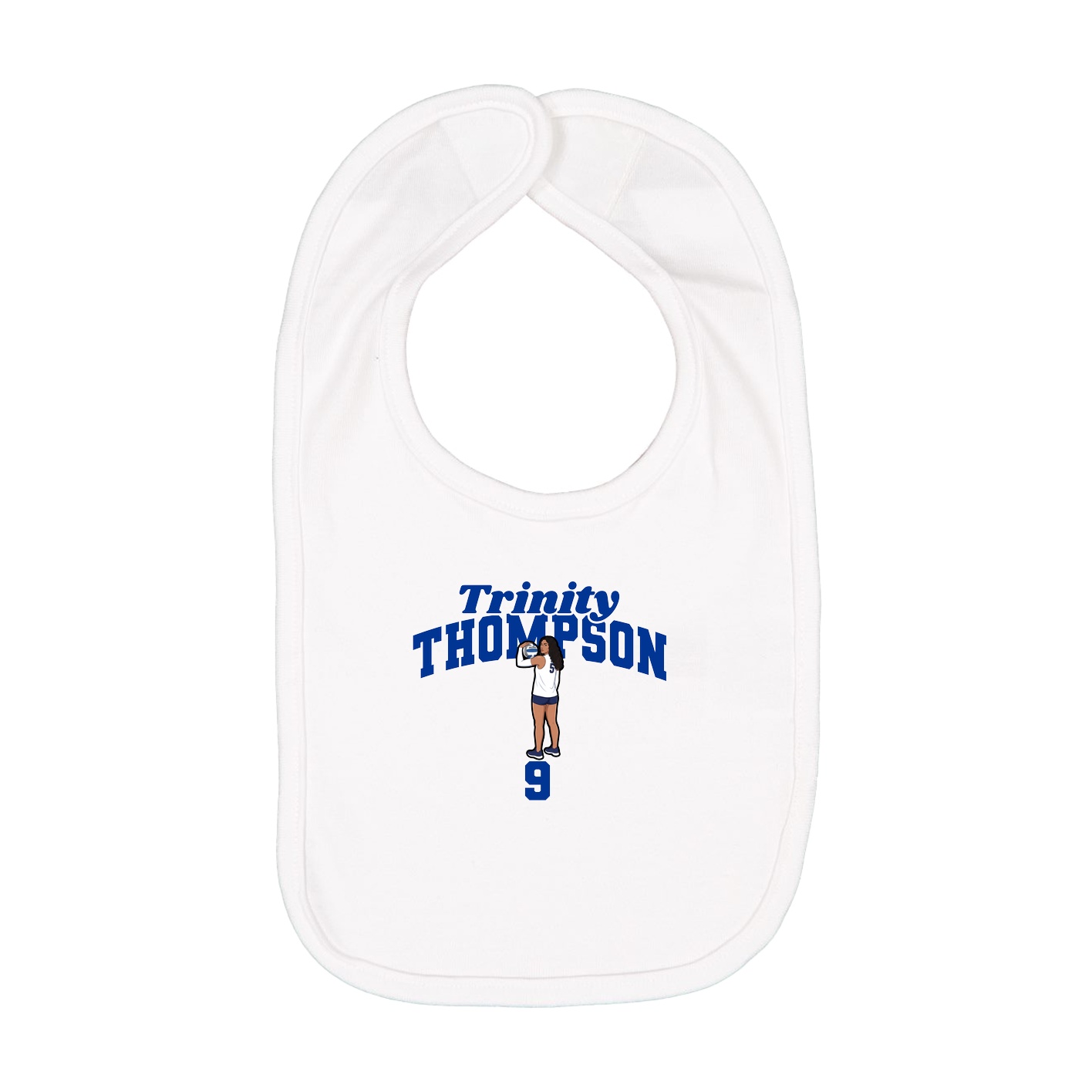 Infant Bib — Signature Arch in White