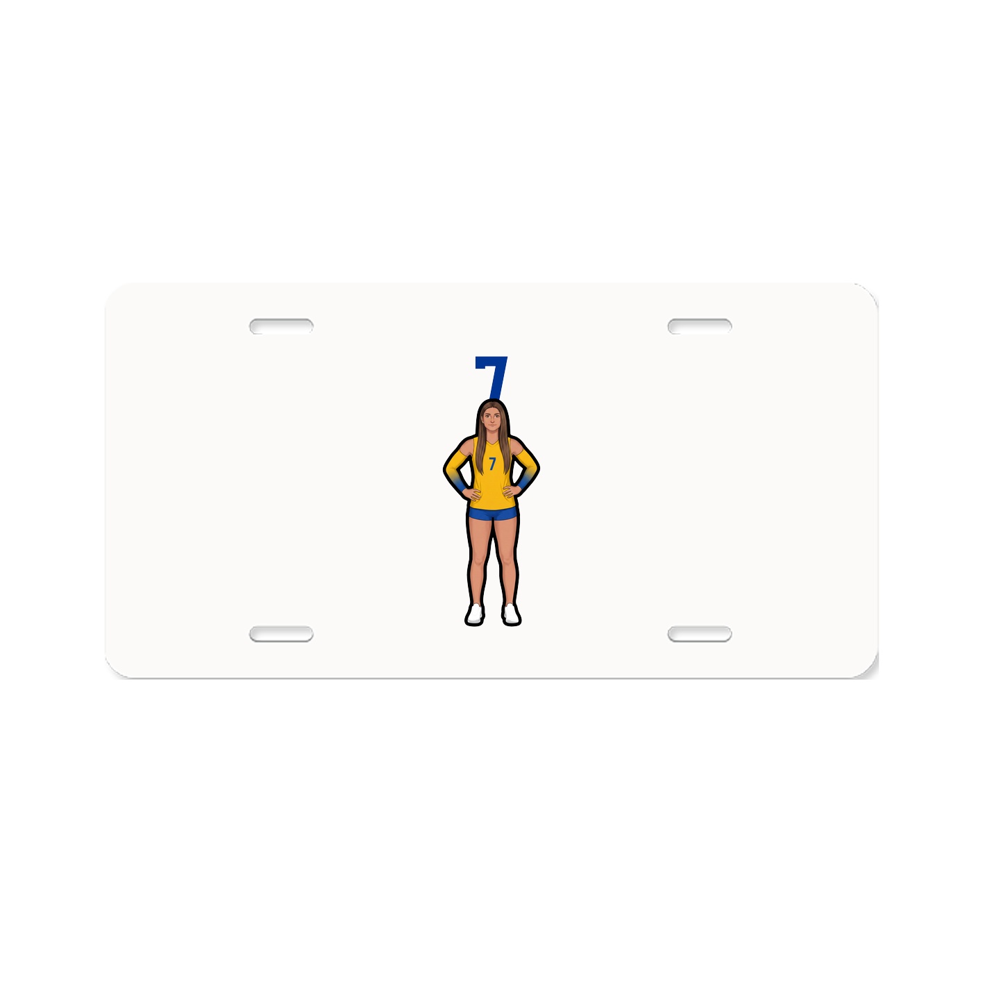 License Plate — Number Top in Classic