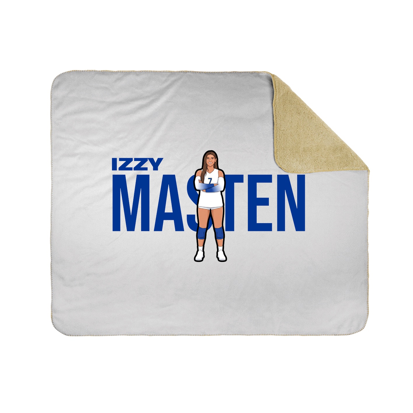 Throw Blanket — Player Name in White