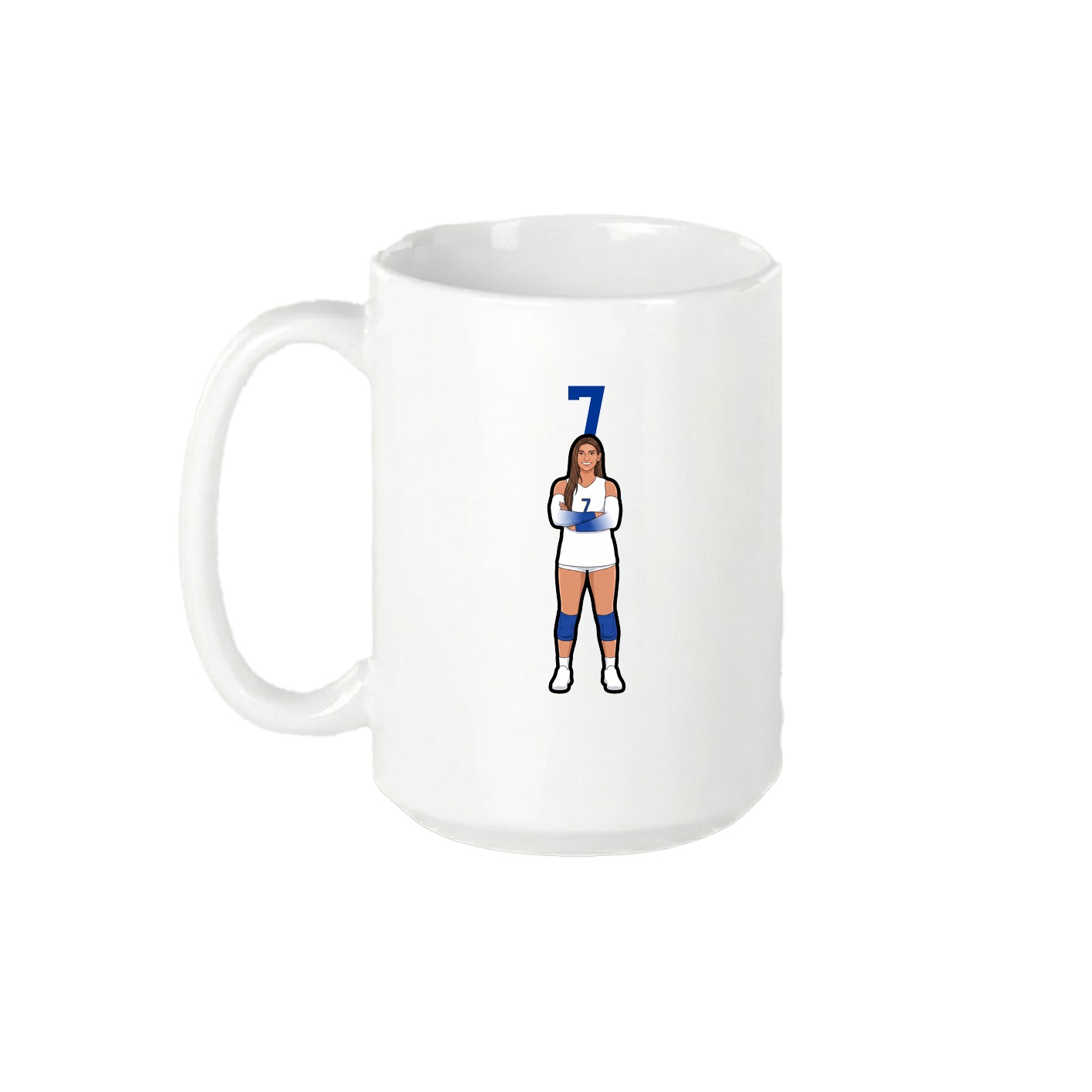 15oz Coffee Mug — Number Top in White