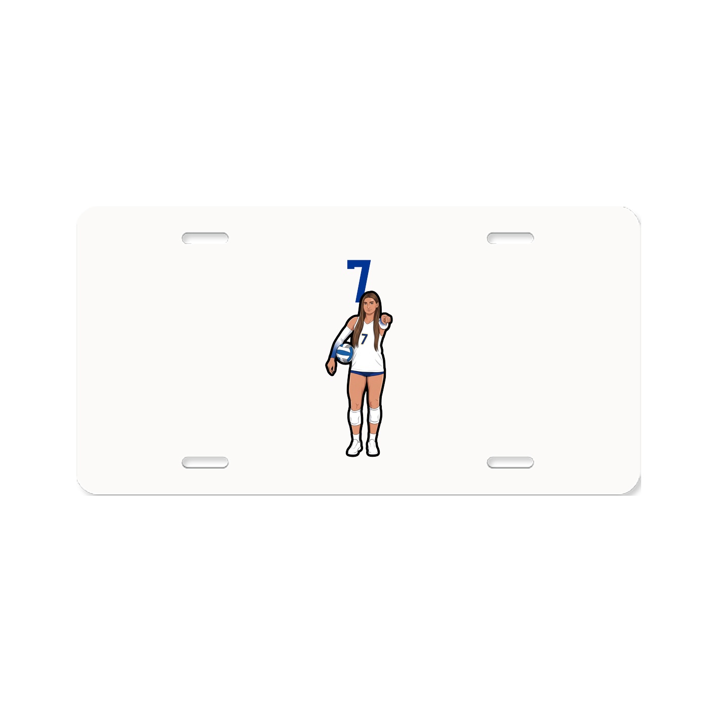 License Plate — Number Top in Classic