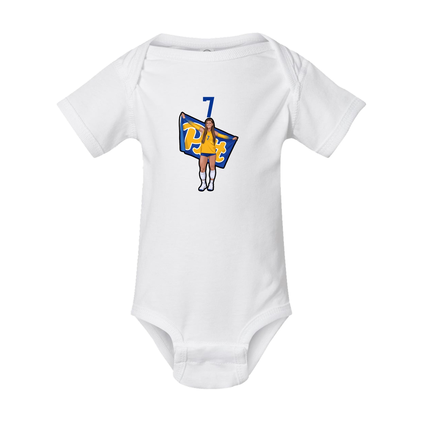 Baby Onesie — Number Top in White