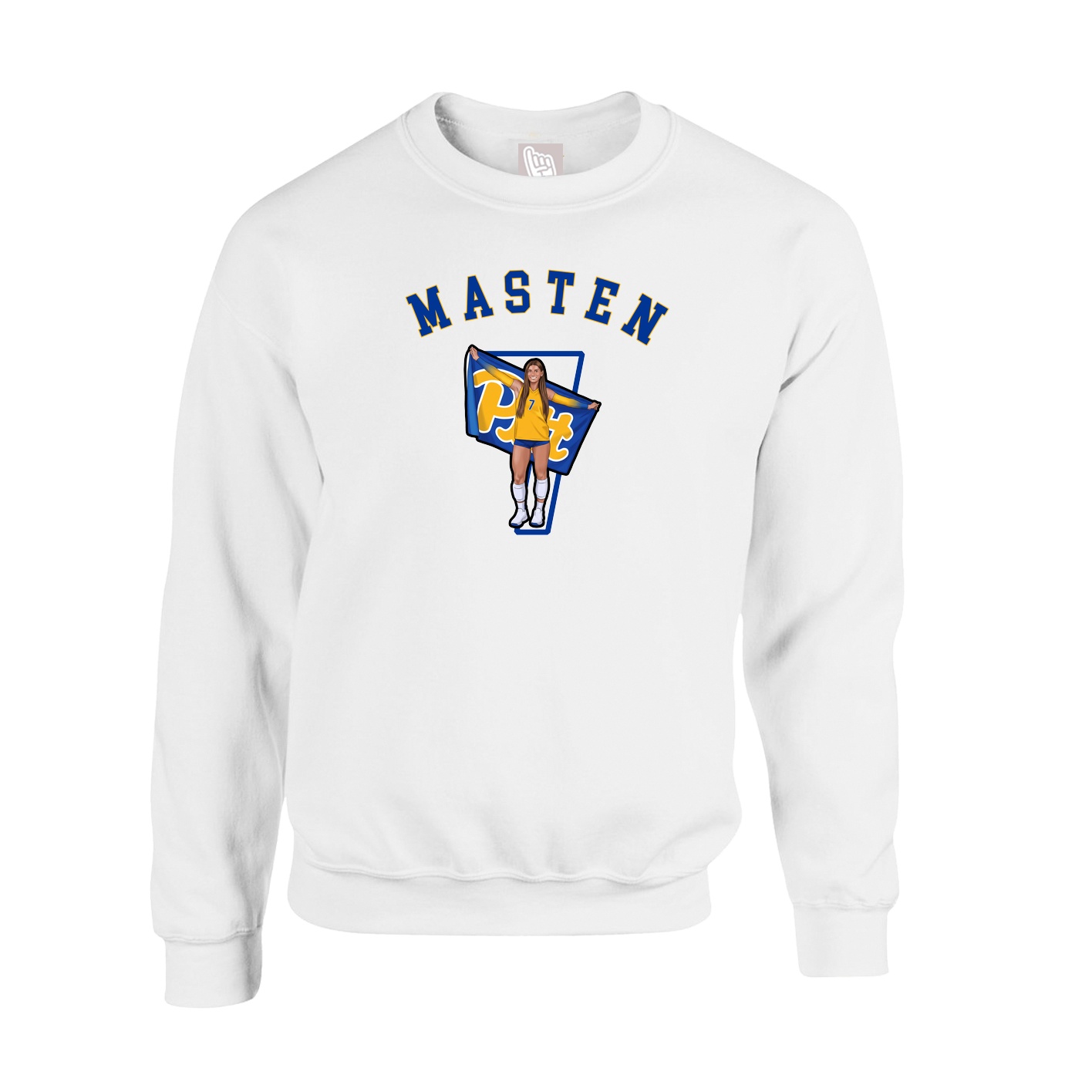 Fleece Crew — Shirsey Arch in White