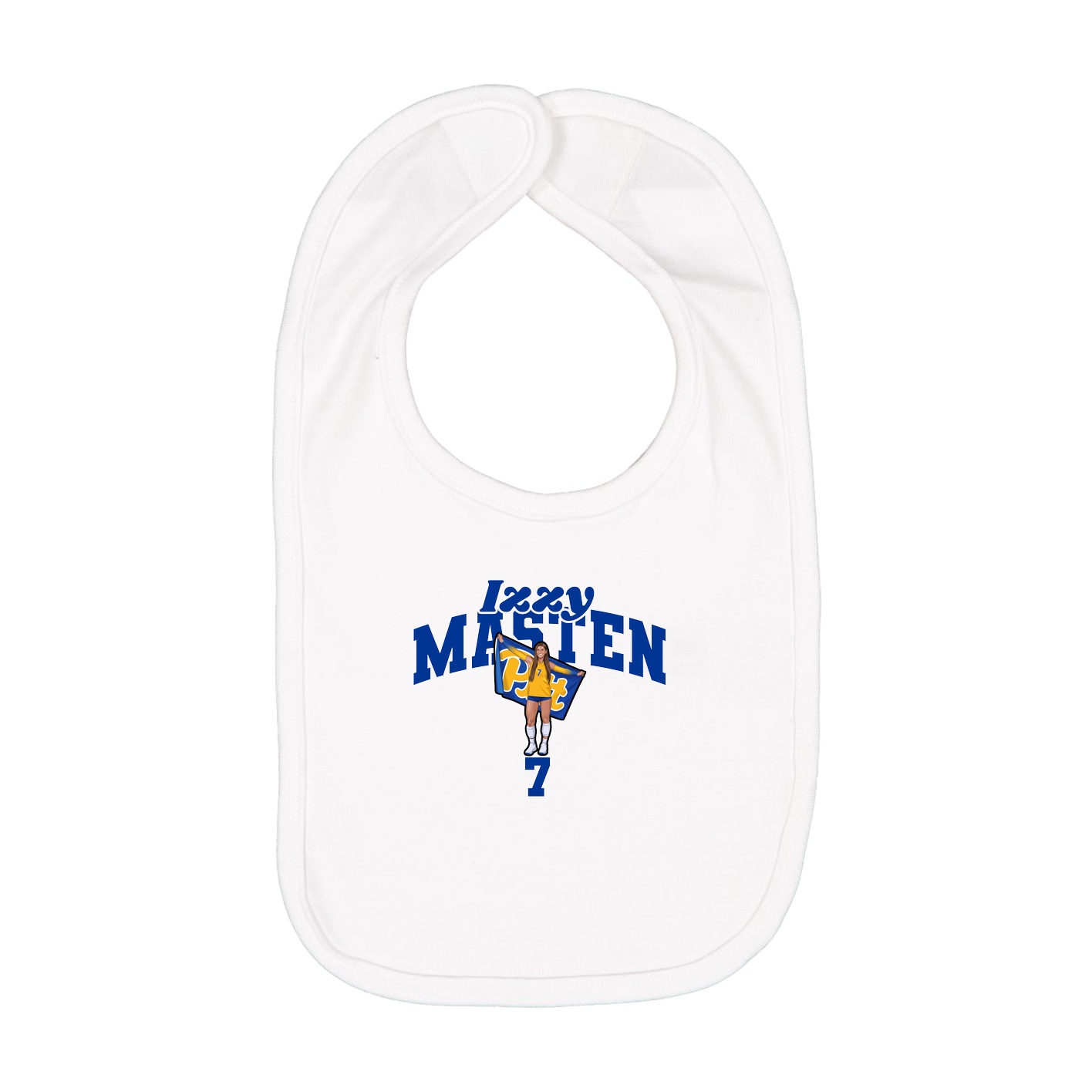 Infant Bib — Signature Arch in White