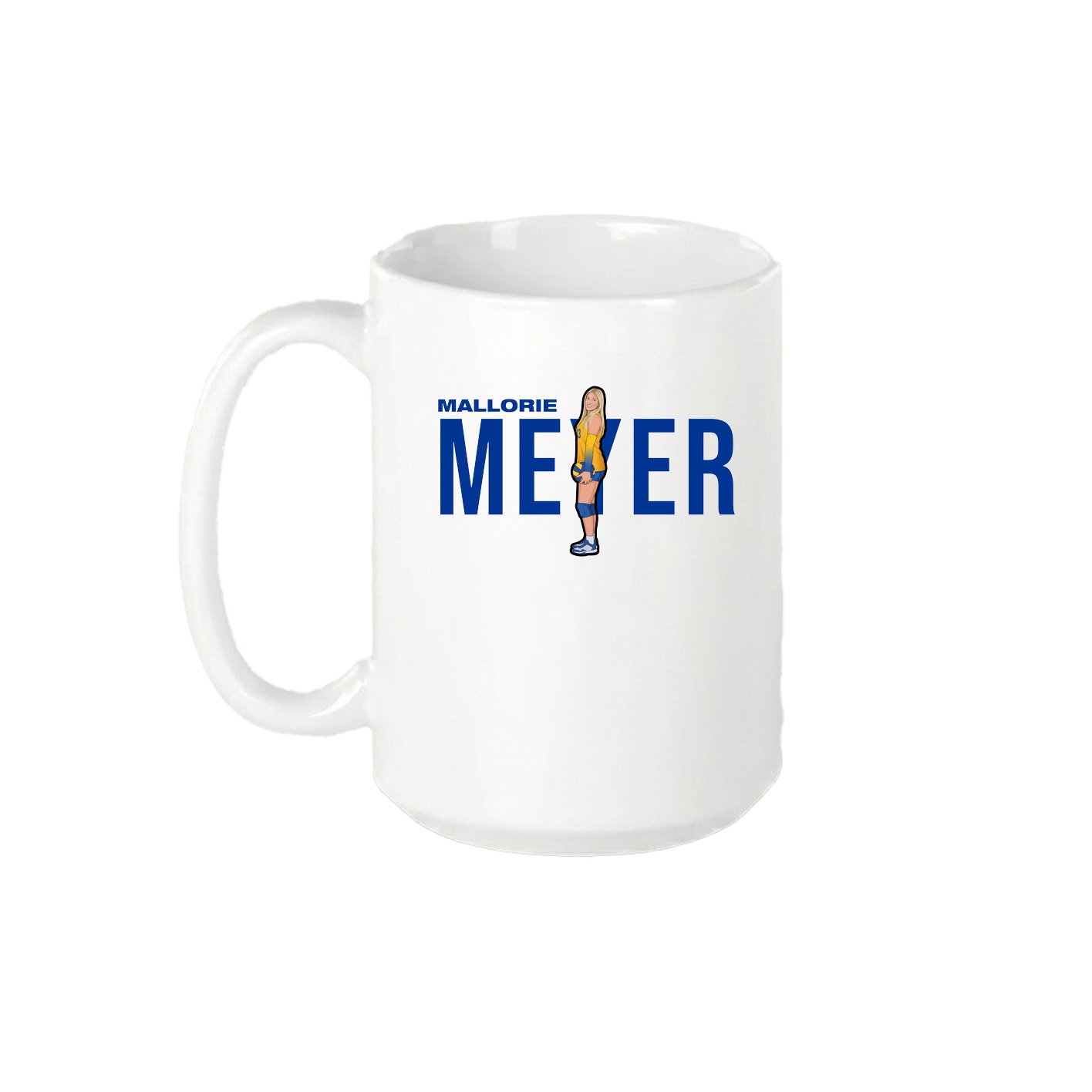 15oz Coffee Mug — Player Name in White
