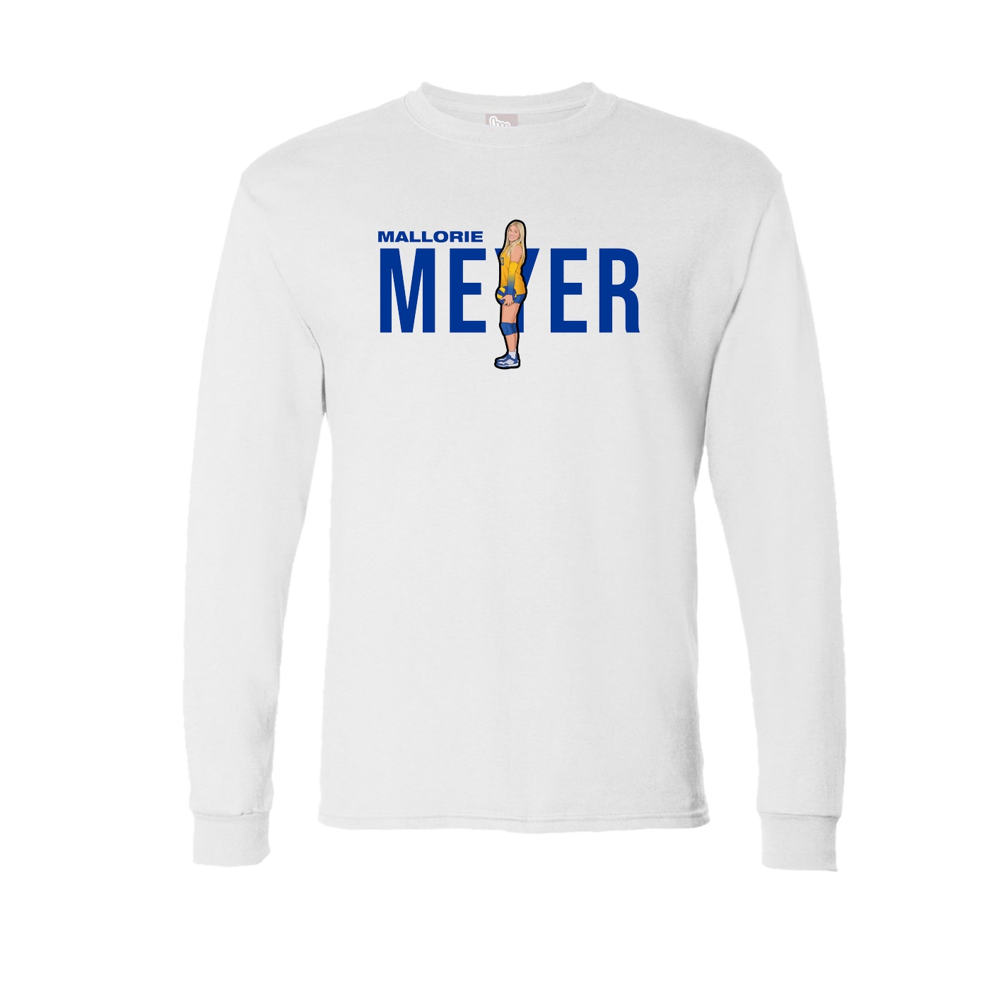 Long Sleeve Tee — Player Name in White