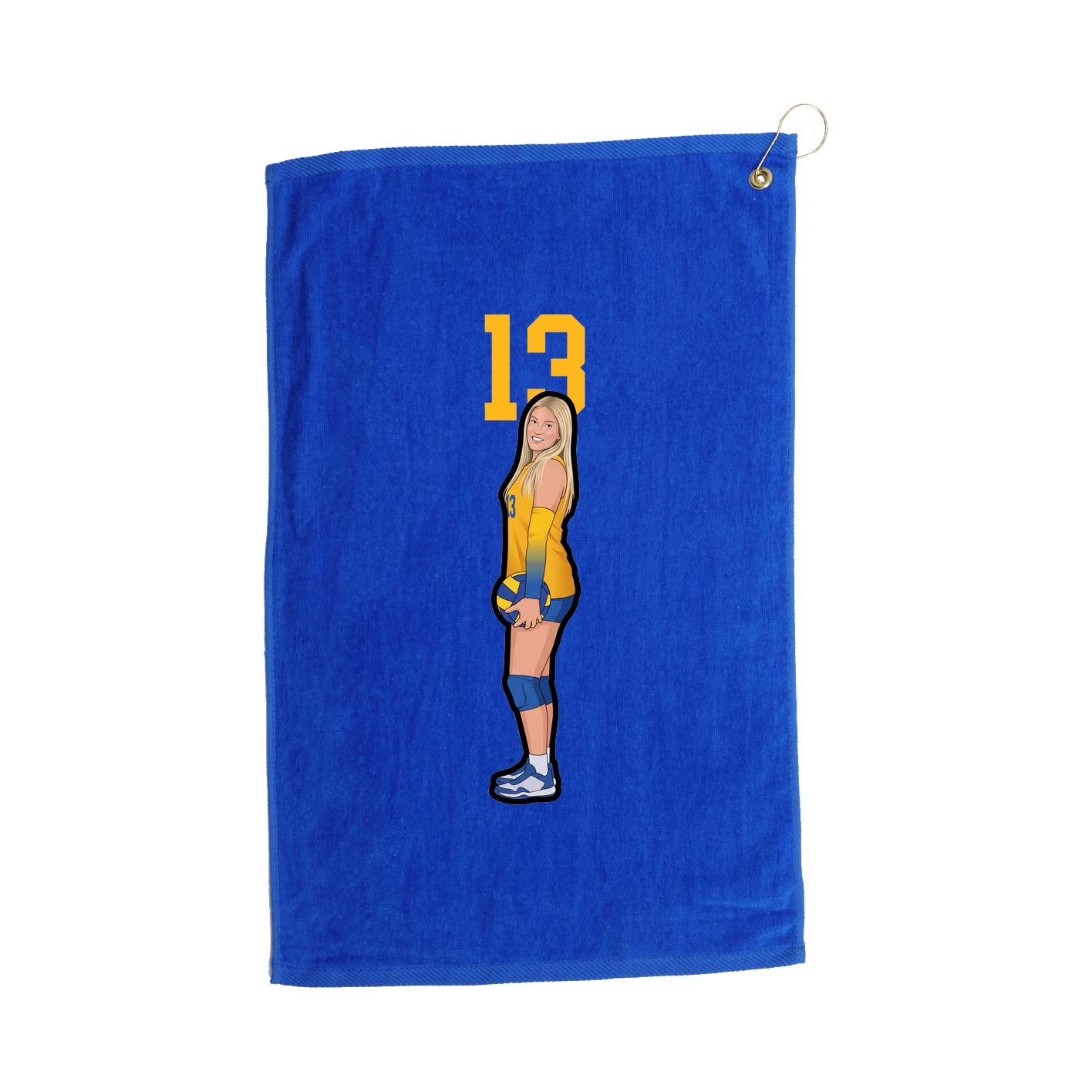 Golf Towel — Number Top in Royal