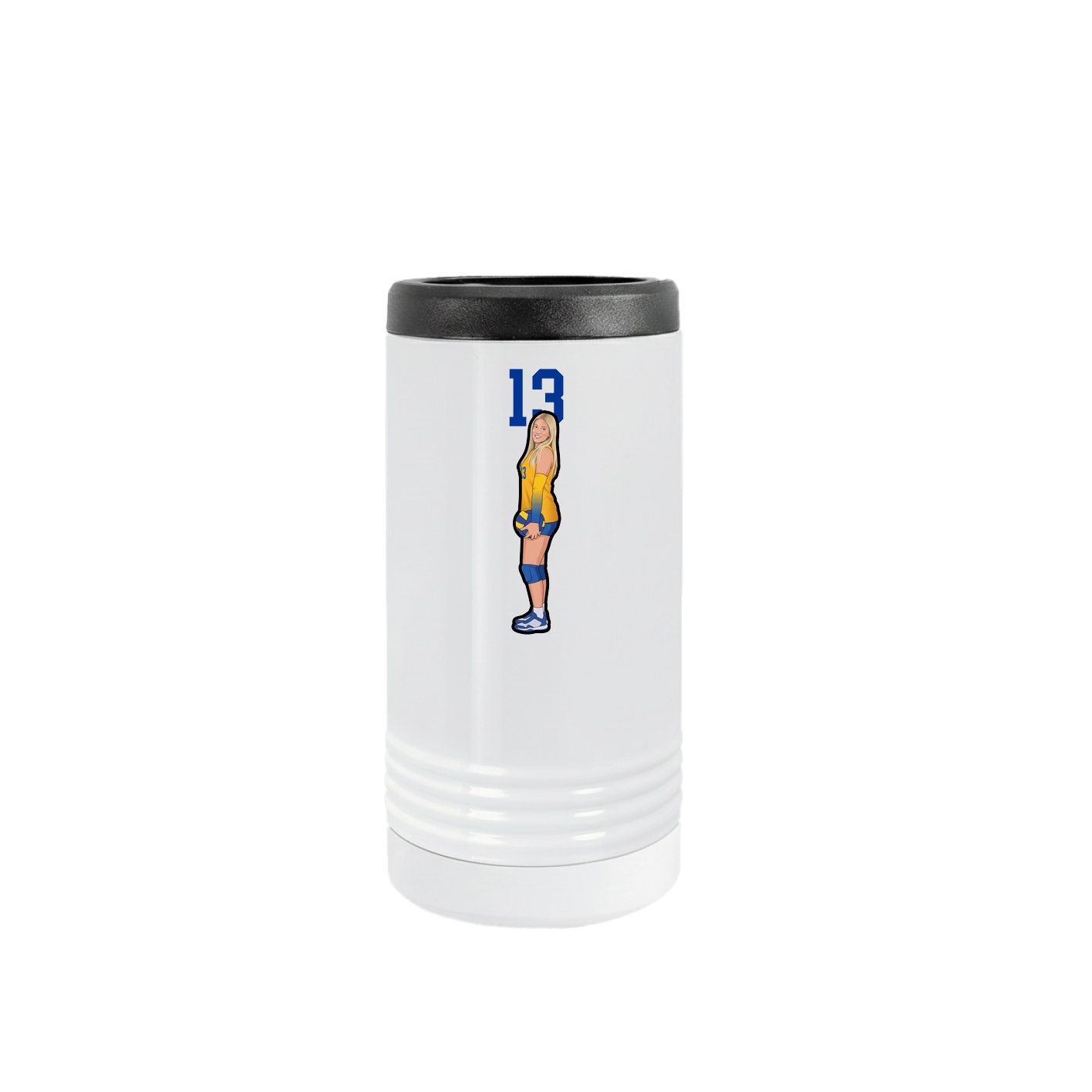 Slim Beverage Holder — Number Top in White