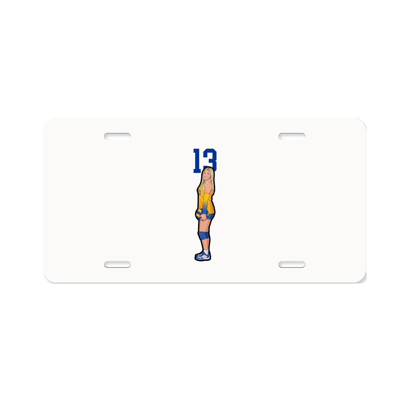 License Plate — Number Top in Classic