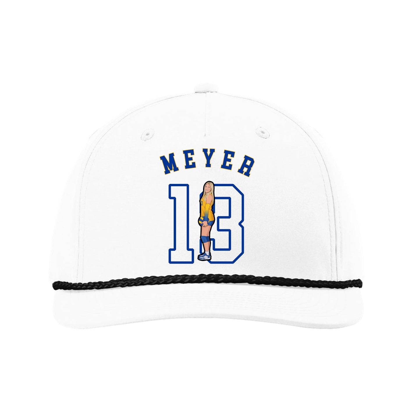 Five-Panel Classic Rope Cap — Shirsey Arch in White