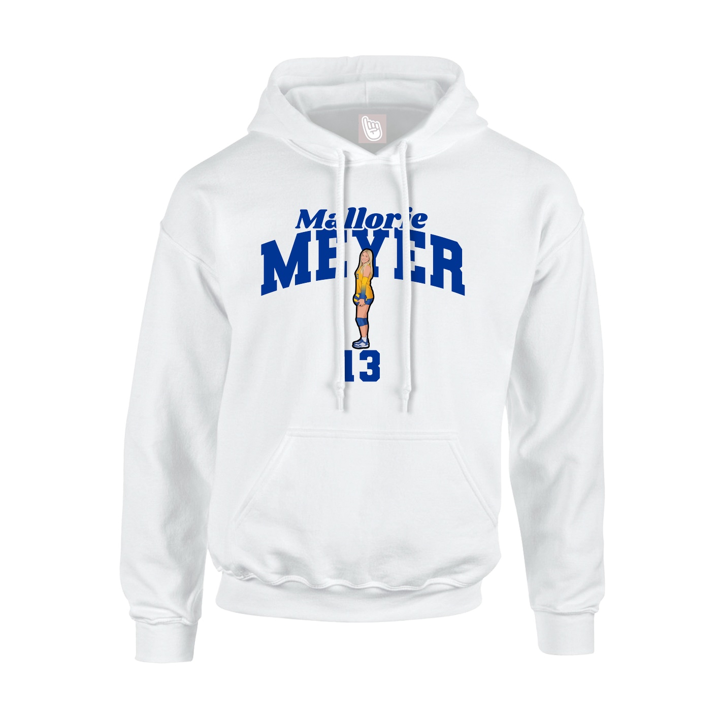 Youth Hoodie — Signature Arch in White