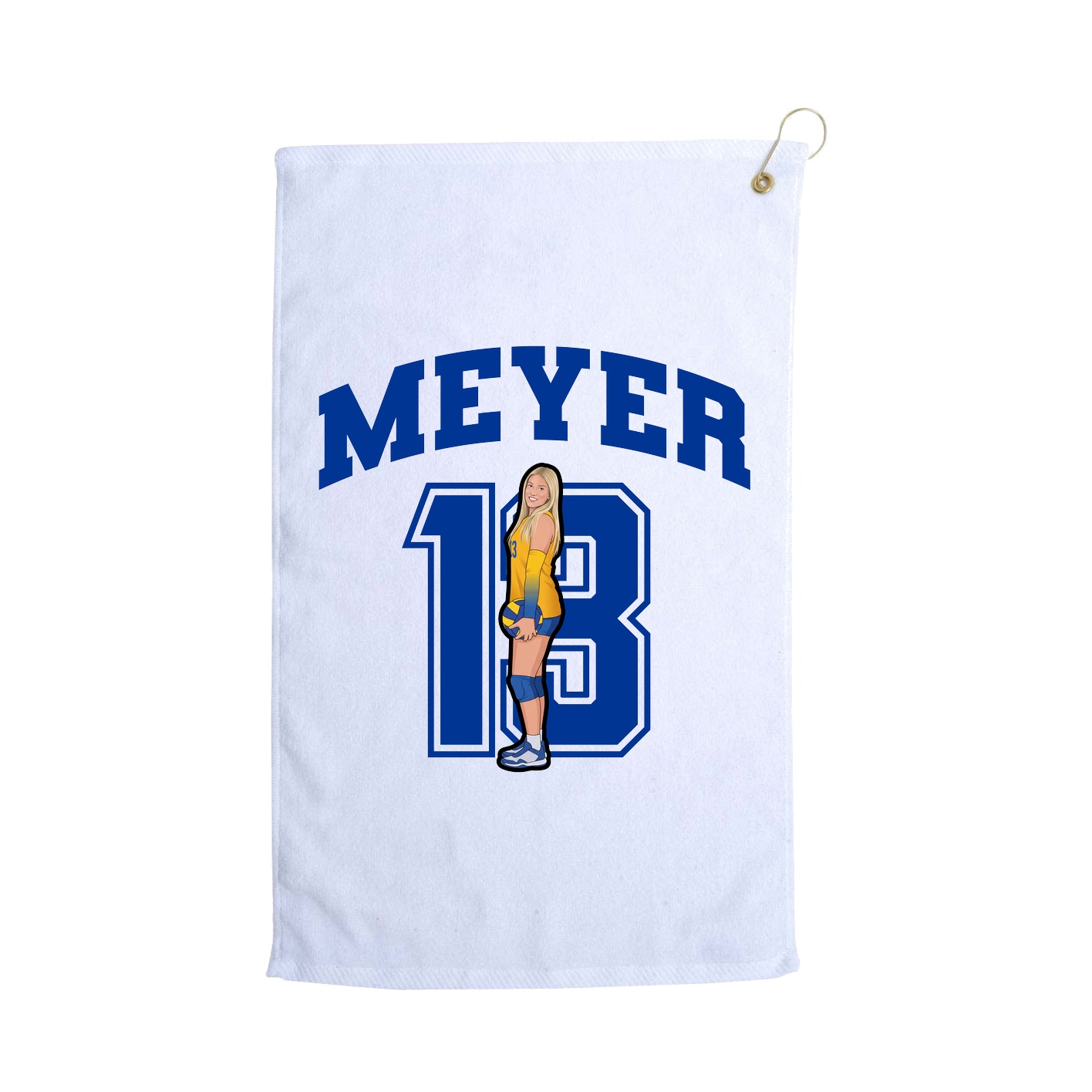 Golf Towel — Number in White