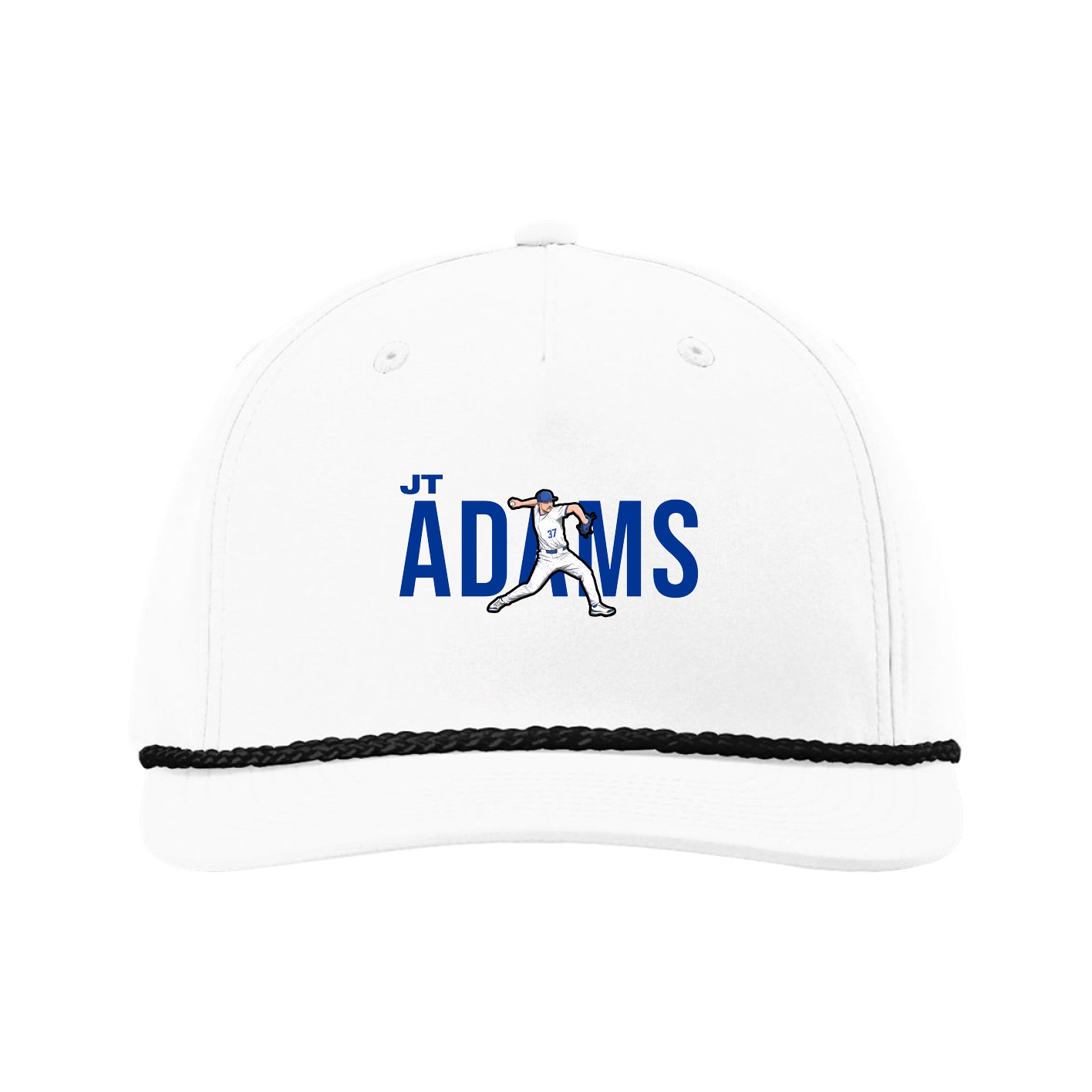 Five-Panel Classic Rope Cap — Player Name in White