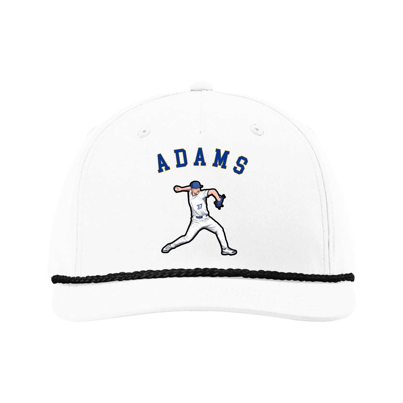 Five-Panel Classic Rope Cap — Shirsey Arch in White