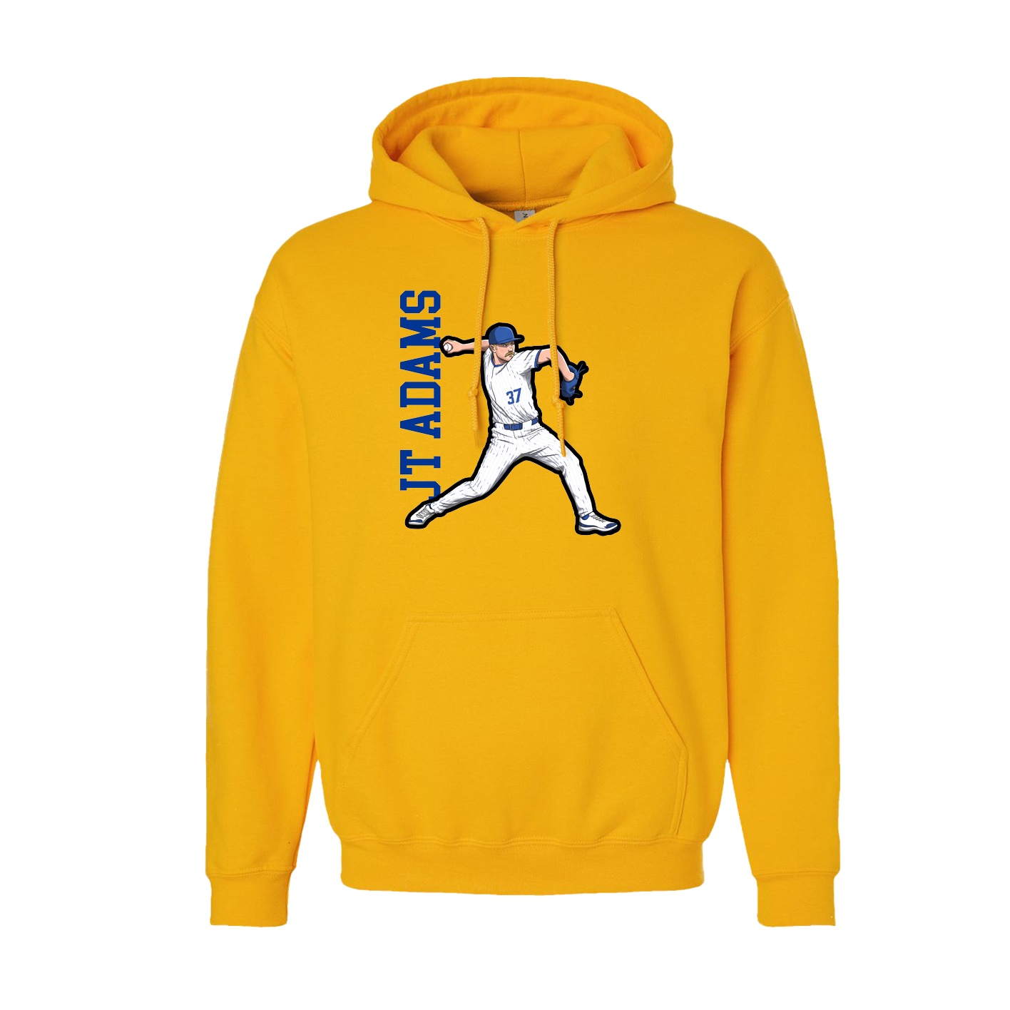 Youth Hoodie — Name Vertical in Gold
