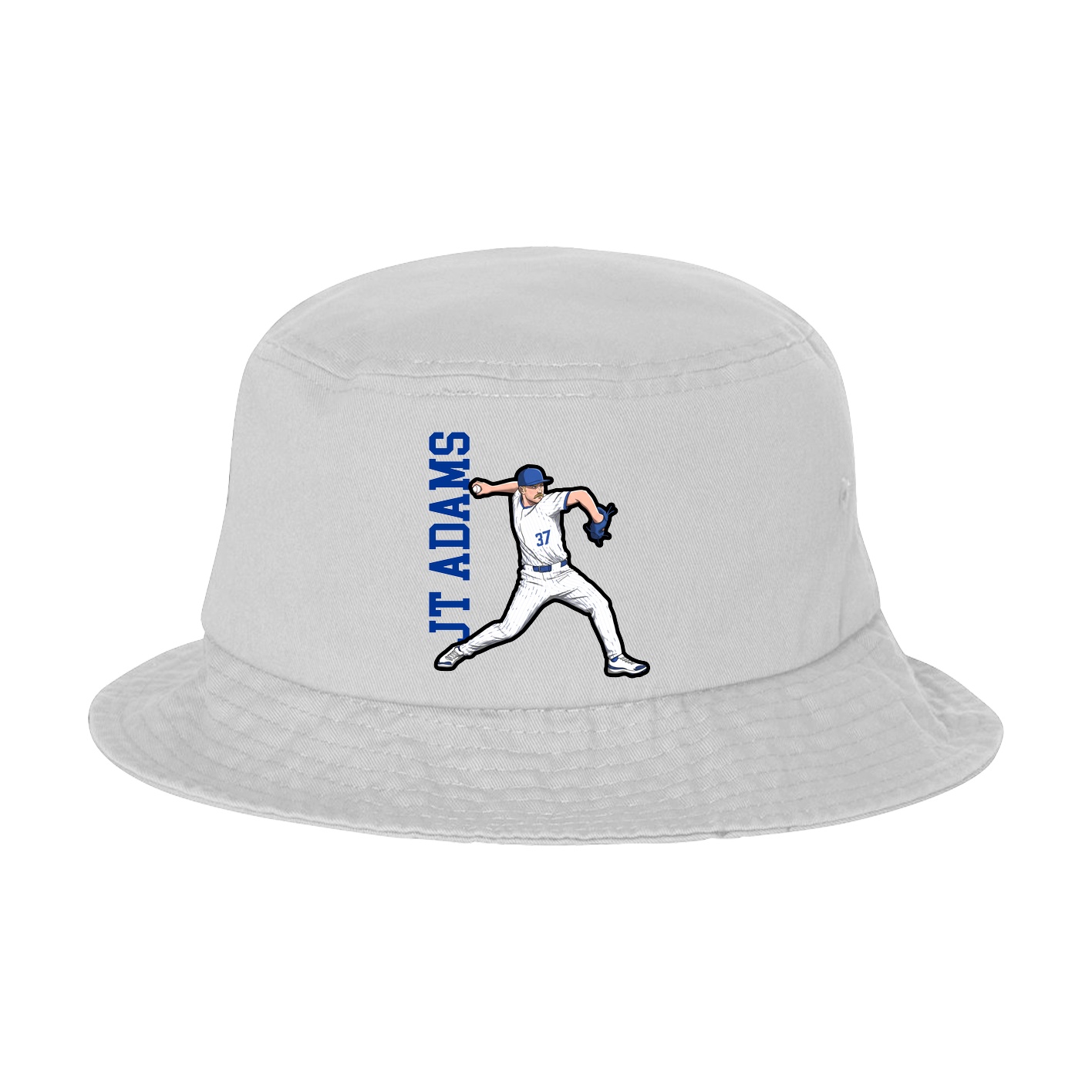 Bucket Cap — Name Vertical in White