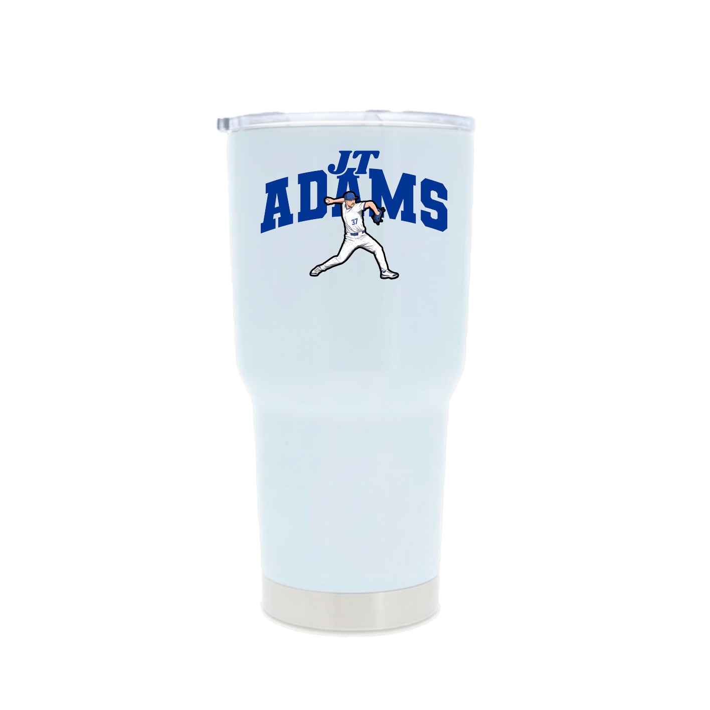 30oz Stainless Steel Tumbler — Signature Arch in White