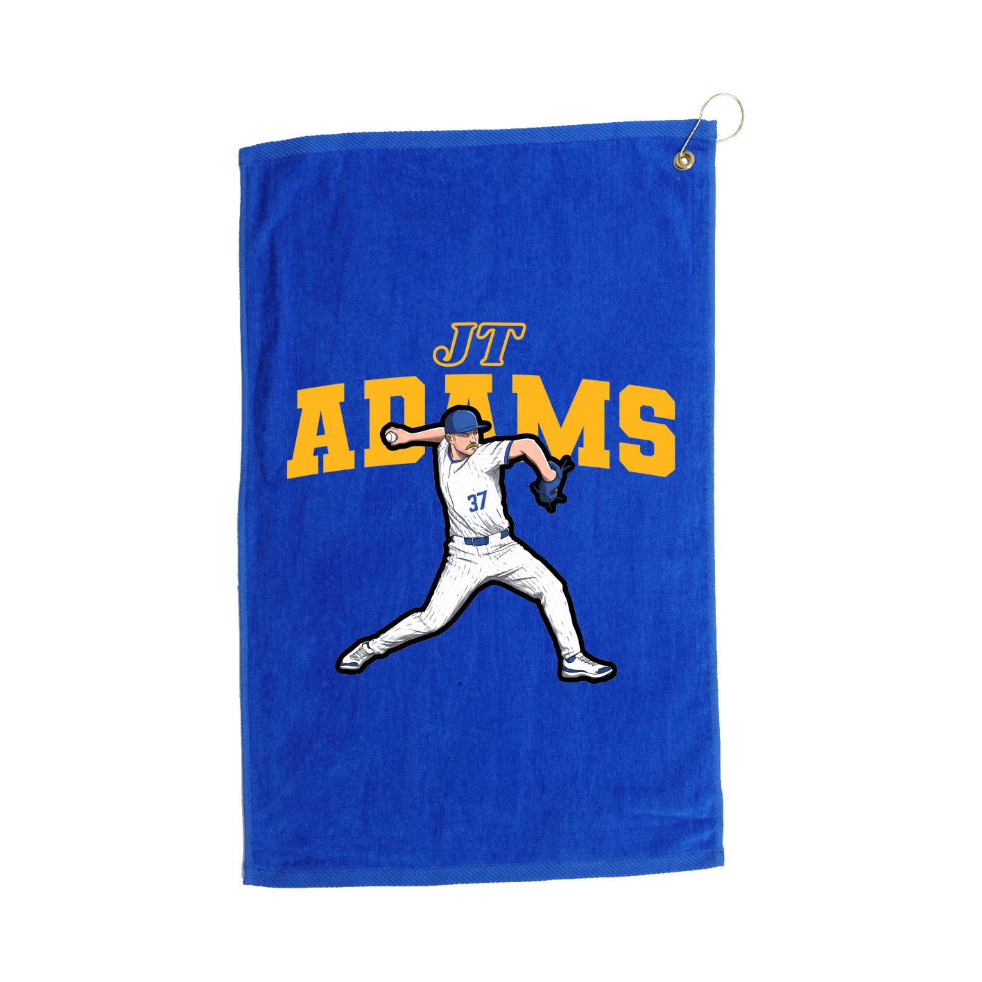 Golf Towel — Name Arch in Royal