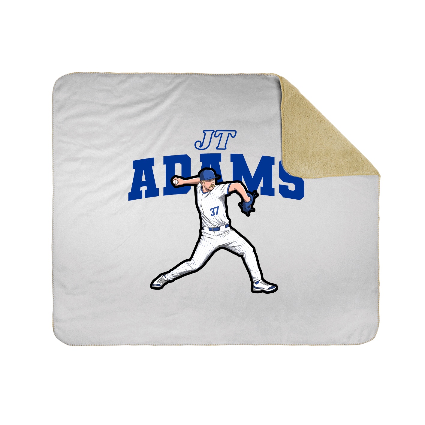 Throw Blanket — Name Arch in White