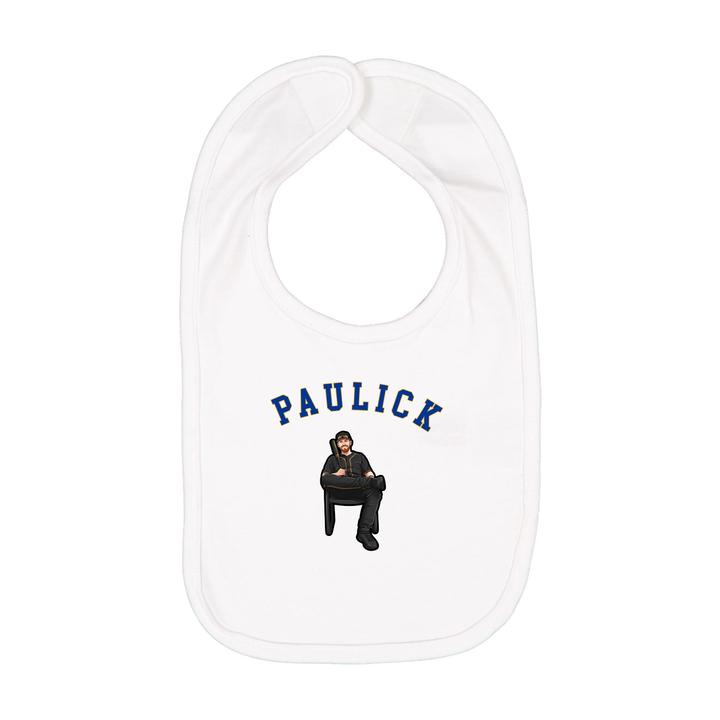 Infant Bib — Shirsey Arch in White